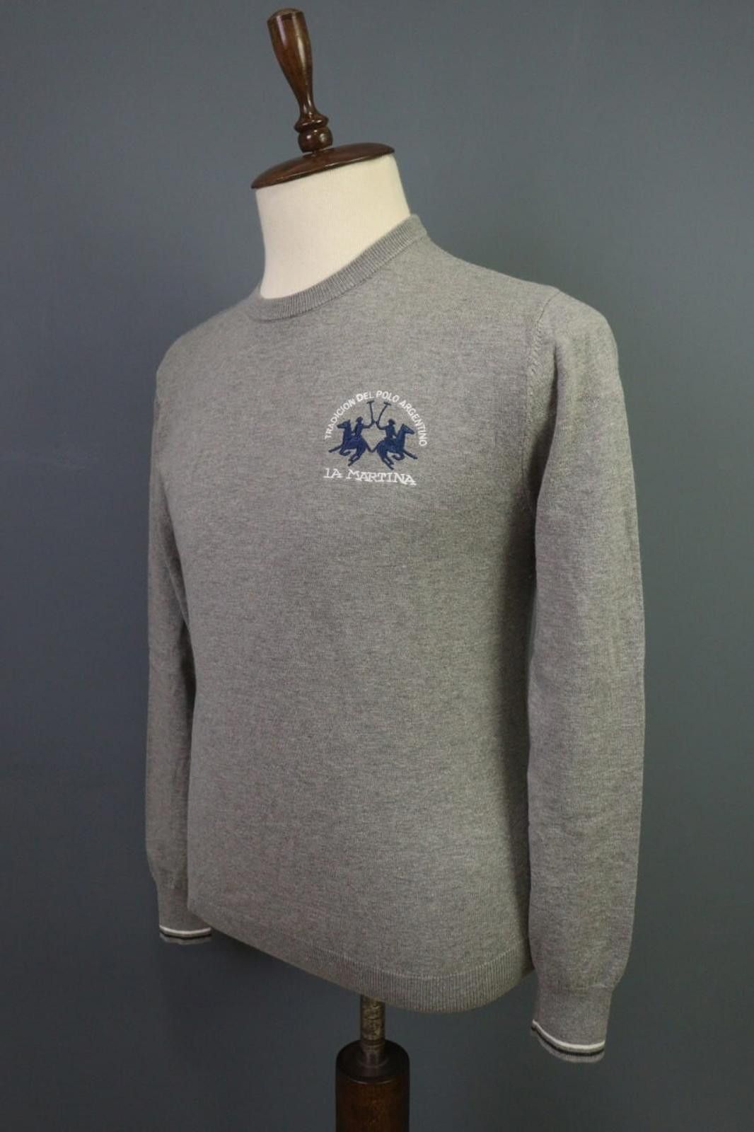 La Martina La Martina Gray Knitted Crew Neck Sweatshirt Size L Size US L / EU 52-54 / 3 - 8 Thumbnail