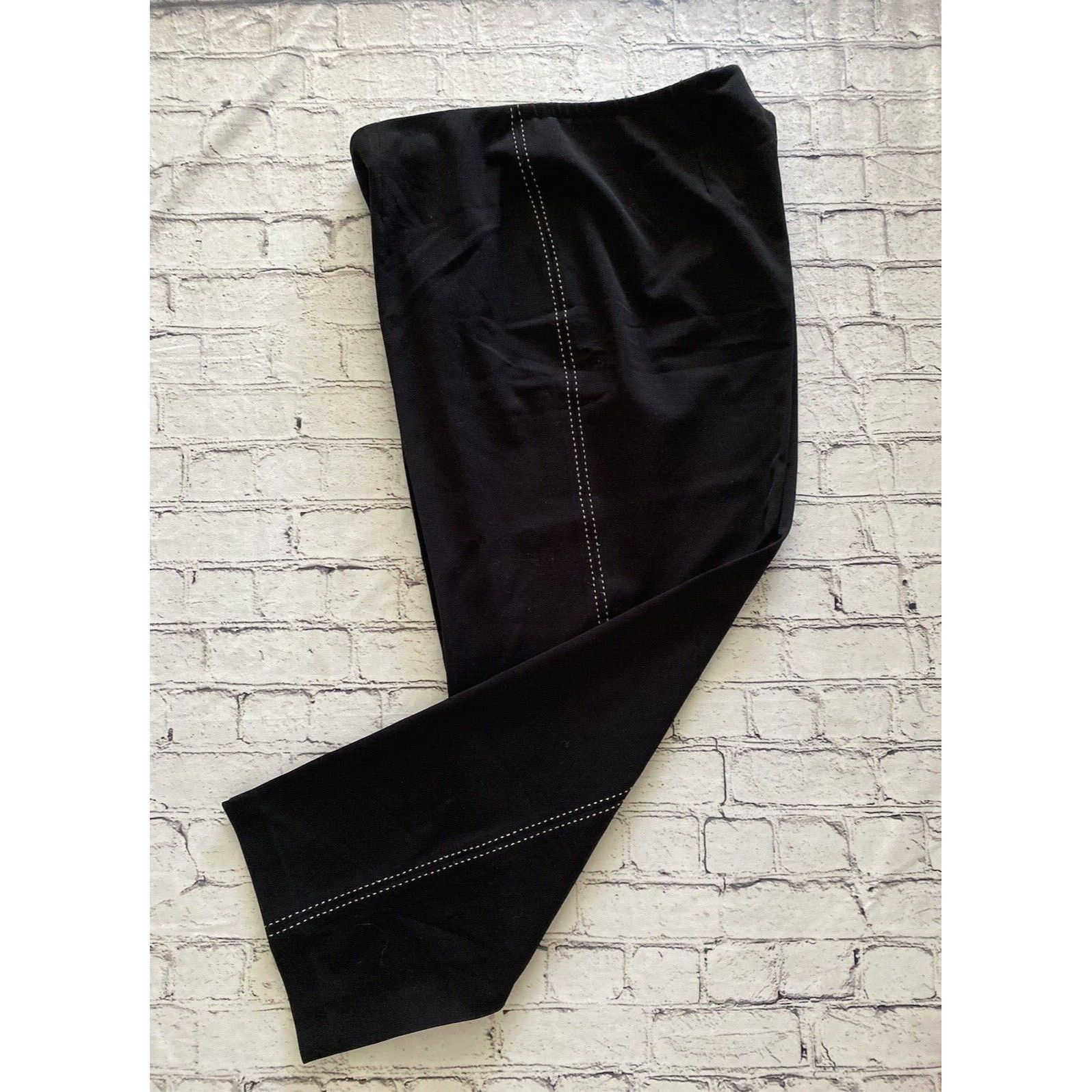 Designer Grace Dane Lewis Black White Stitching Dress Pants SZ18 Size 36" / US 14 / IT 50 - 12 Thumbnail