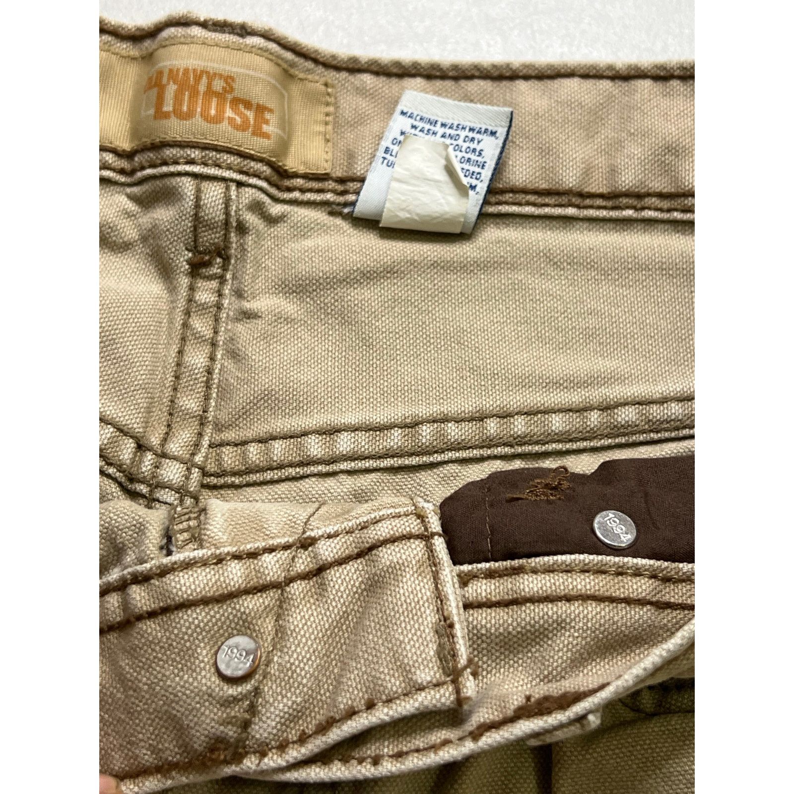 Old Navy Vintage 90svOld Navy Always Loose Jeans 34x30 Tan Baggy Size US 34 / EU 50 - 3 Thumbnail