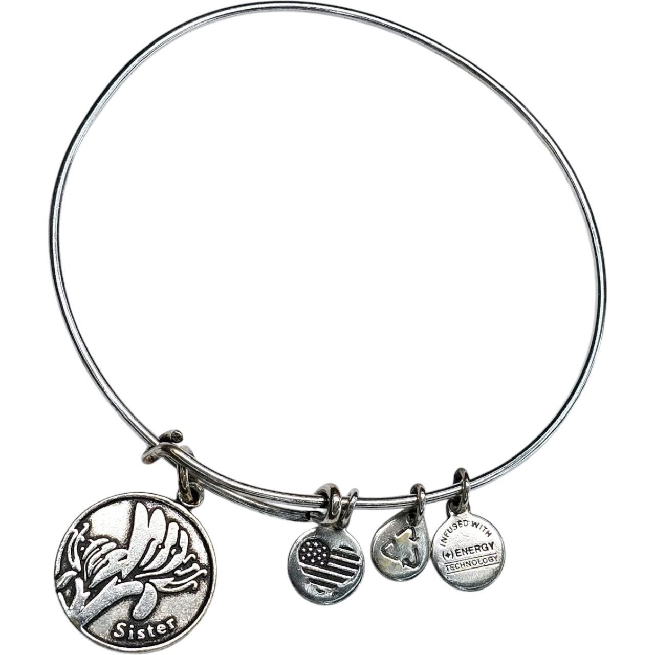 Other Alex and Ani Silver Tone Sister Love Infinity Wrap Bracelets Size ONE SIZE - 2 Thumbnail