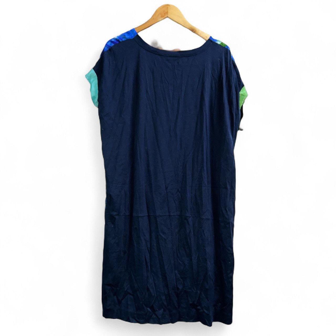 Tsumori Chisato Sleeveless Abstract Plaid Blue Green Dress Size XL / US 12-14 / IT 48-50 - 3 Thumbnail