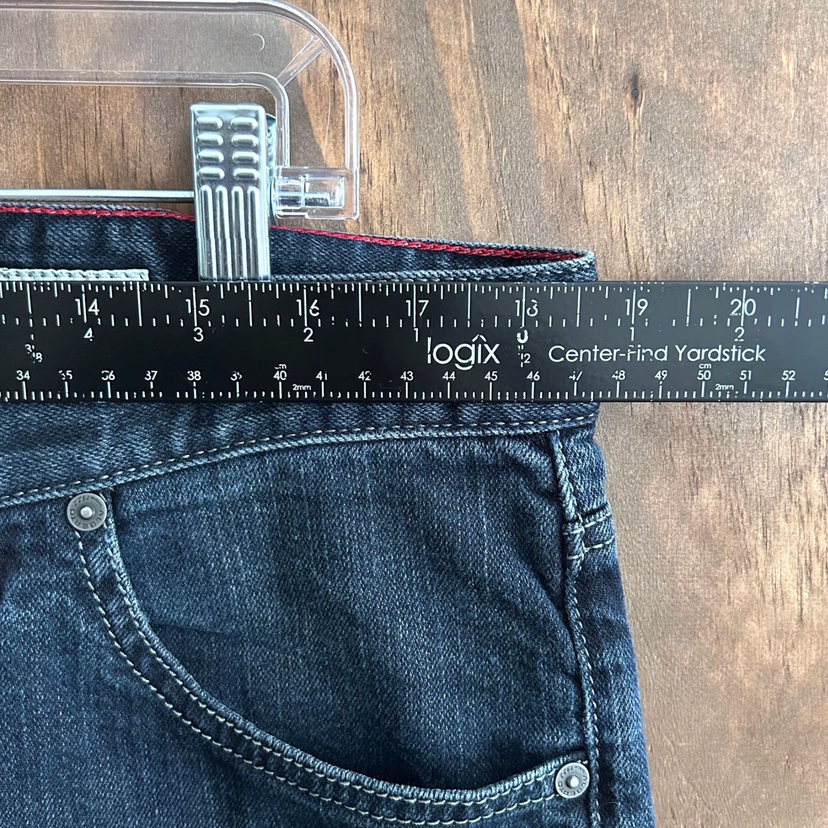 Vintage Alberto Jeans Blue Denim Stone Modern Fit Stretch 38x34 5-Pocket Bootcut Denim Mens Size US 37 - 6 Thumbnail