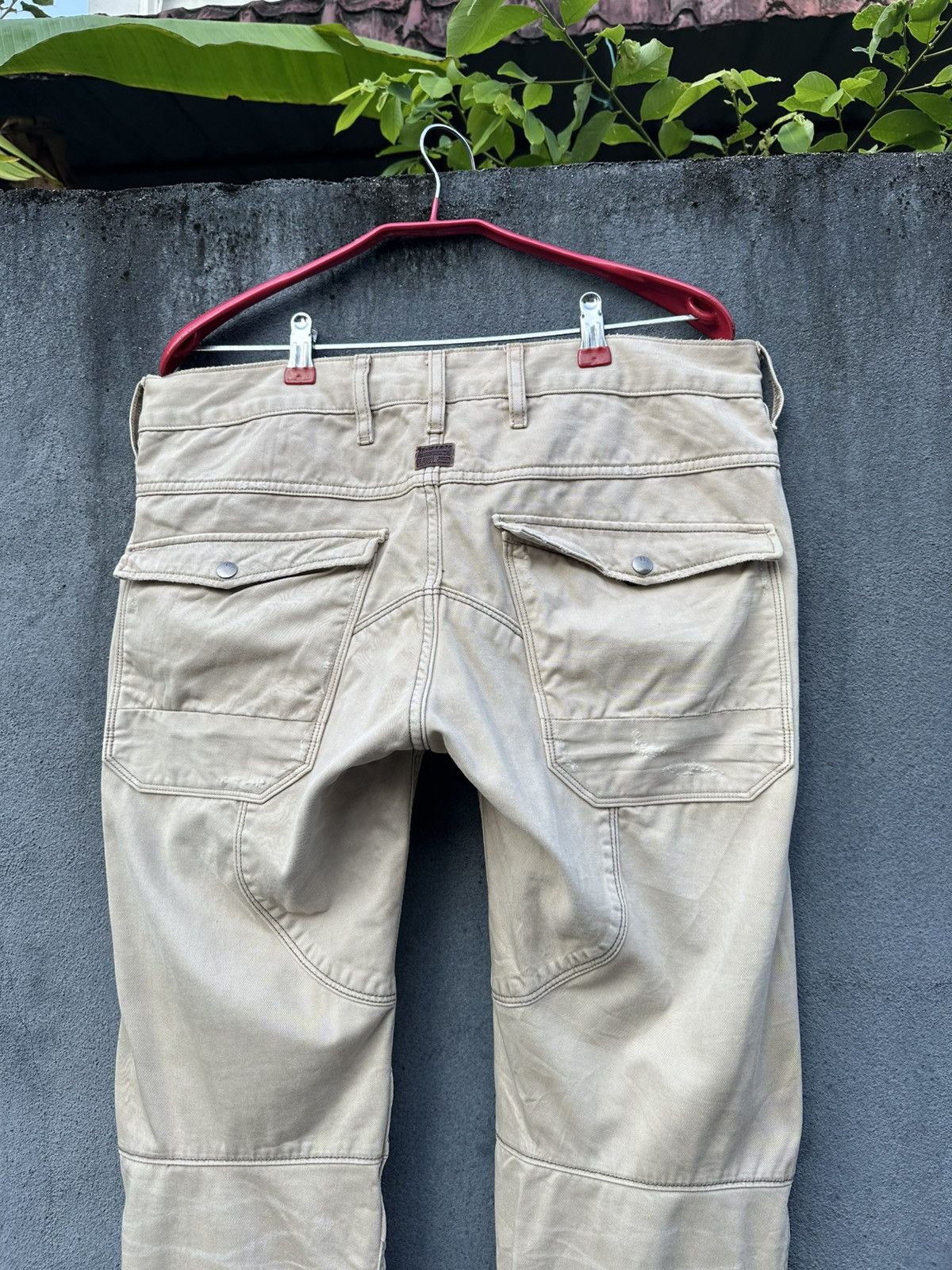 G-Star 👹Vintage G-Star Raw THRASHED Straight Cut Jeans Size US 34 / EU 50 - 12 Thumbnail