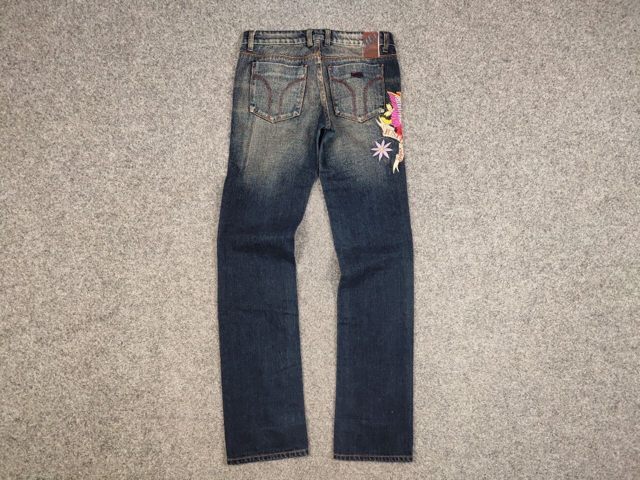 Miss Sixty Rare Vintage Y2K Miss Sixty Faded Denim Embroidered Jeans Size 28" / US 6 / IT 42 - 7 Thumbnail