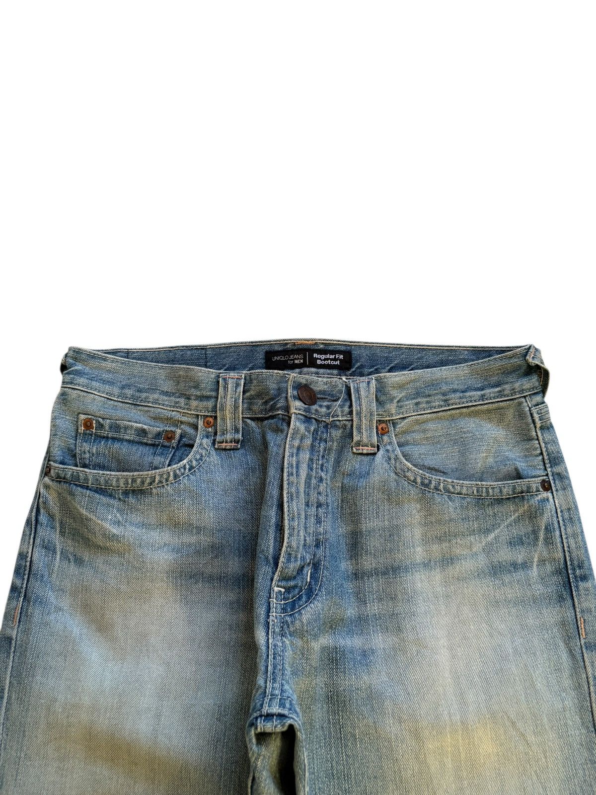 Uniqlo Vintage Uniqlo Rusty Mud Wash Distressed Ripped Flare Jeans Size US 33 - 4 Thumbnail