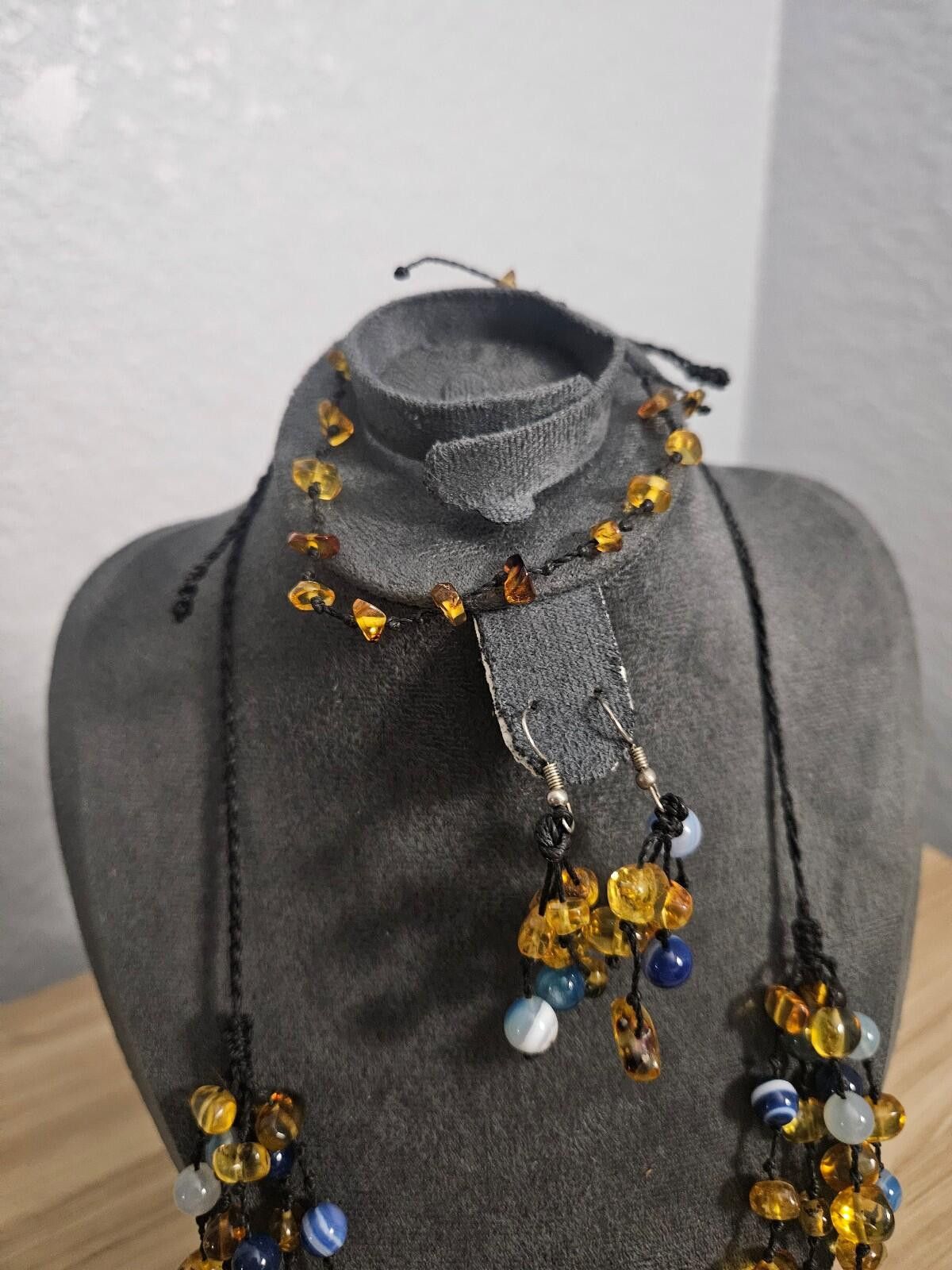 Other Blue and orange beaded 3 piece set Size ONE SIZE - 3 Thumbnail