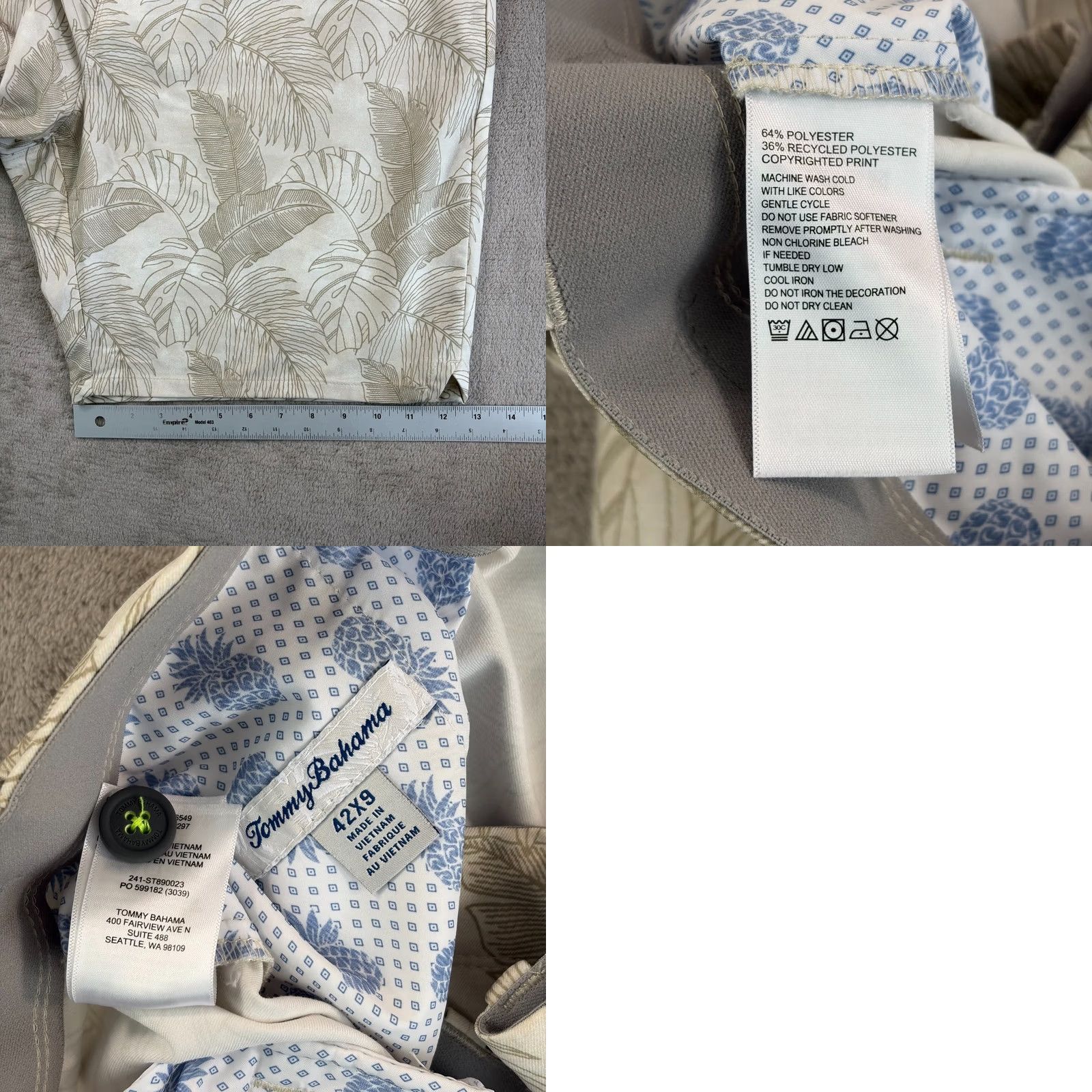 Tommy Bahama Tommy Bahama Shorts Mens 42 Beige Par Vine Line IslandZone Inch Floran Men Size US 42 / EU 58 - 8 Thumbnail
