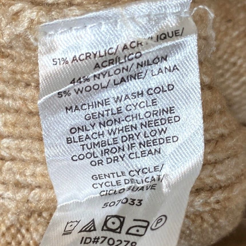Ann Taylor Ann Taylor Womens Sweater Sand Turtleneck Wool Blend Long Sleeve Medium Size M / US 6-8 / IT 42-44 - 5 Thumbnail