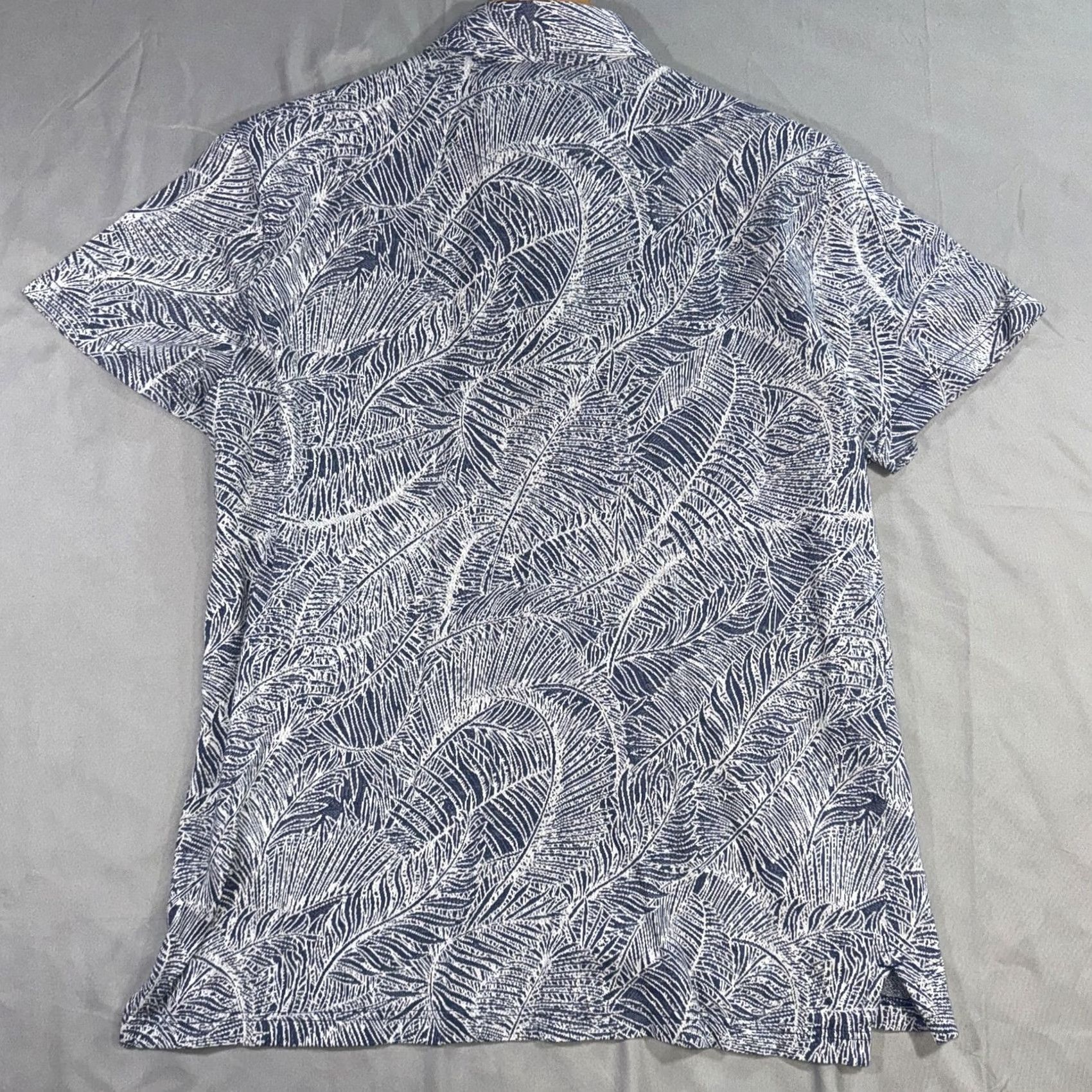 Rodd & Gunn Rodd & Gunn Polo Shirt Mens L Blue Tropical Palm Leaf Sports Fit Cotton Shirt Short Sleeve Casual Size US L / EU 52-54 / 3 - 2 Thumbnail