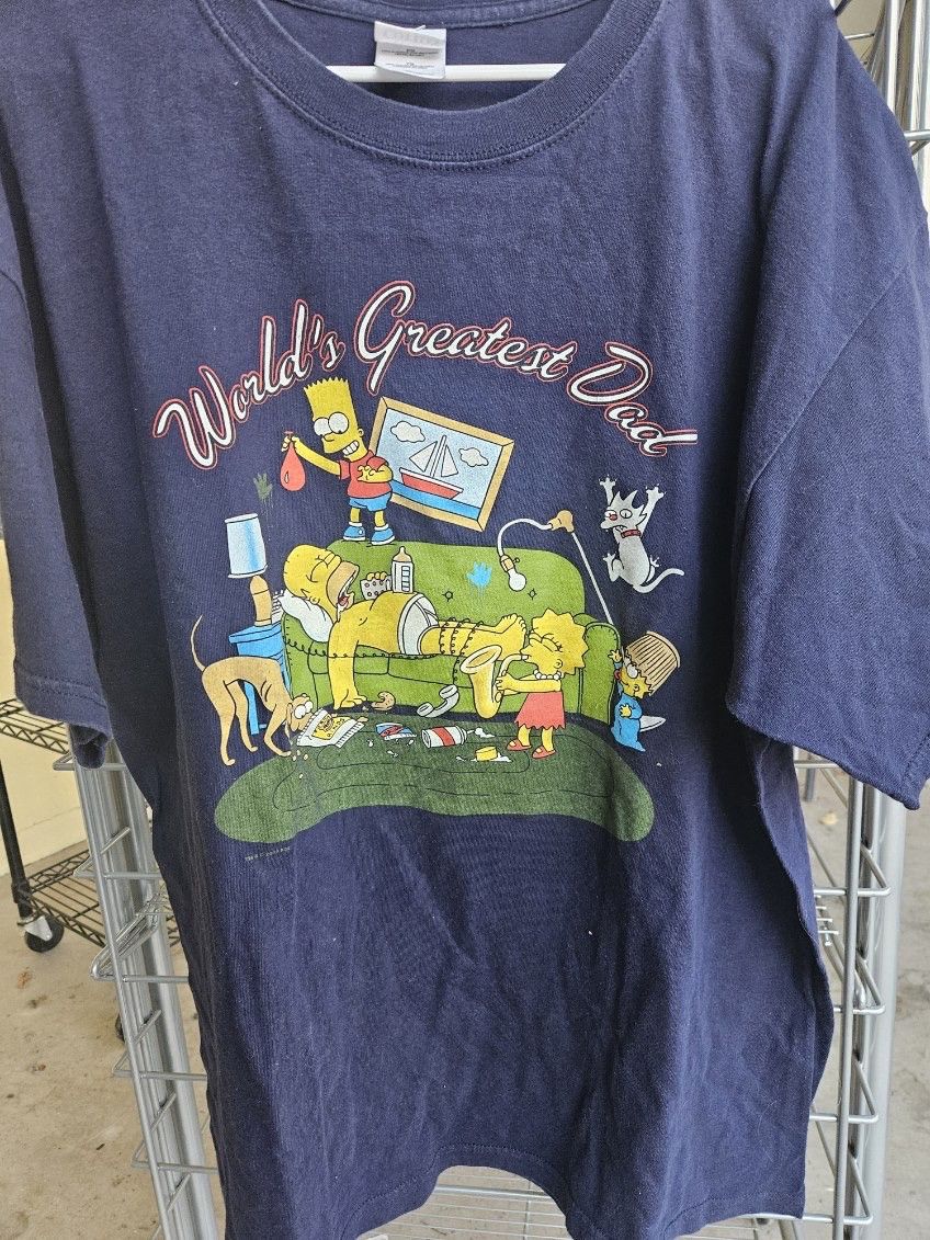 Gildan The Simpsons World Greatest Dad Gildan Tee Size US XL / EU 56 / 4 - 1 Thumbnail