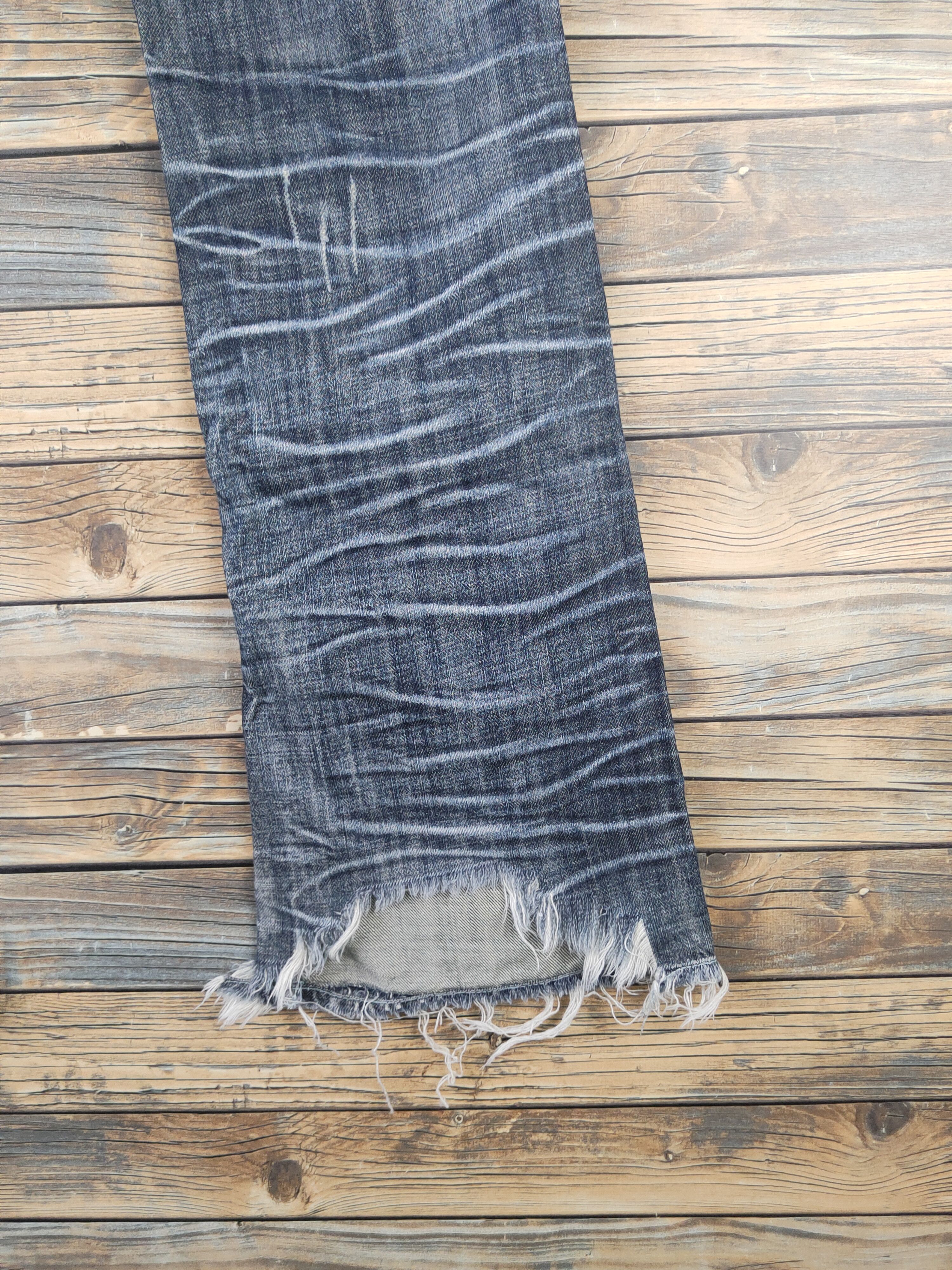semanticdesign DL Semanticdesign Dark Blue Distressed Ripped Jeans #46-012 Size US 32 / EU 48 - 11 Thumbnail