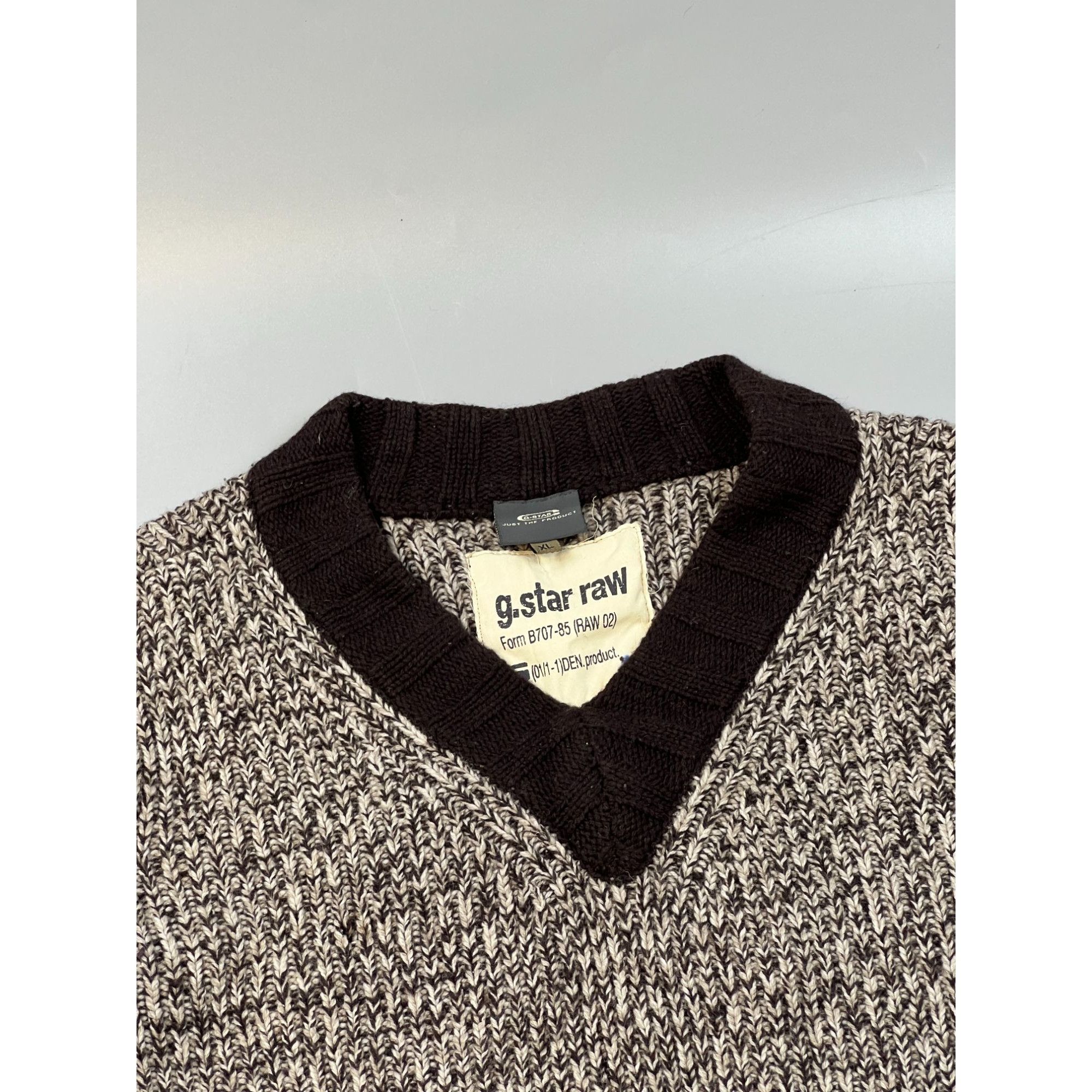 G-Star G-Star Raw V Neck Wool Sweater (Y0676) Size US XL / EU 56 / 4 - 3 Thumbnail