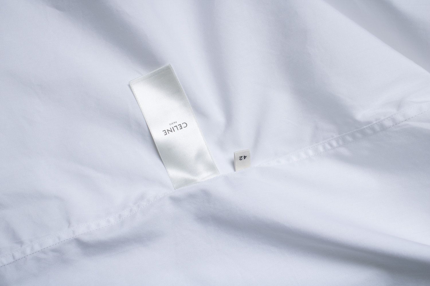 Celine Celine, Basic white shirt with round neck Size US L / EU 52-54 / 3 - 8 Thumbnail