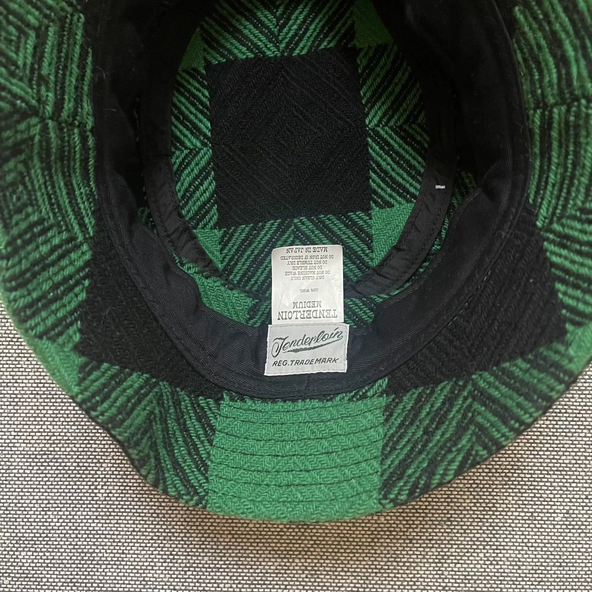 Tenderloin Tenderloin Green Plaid Wool Fisherman Hat Size ONE SIZE - 1 Thumbnail