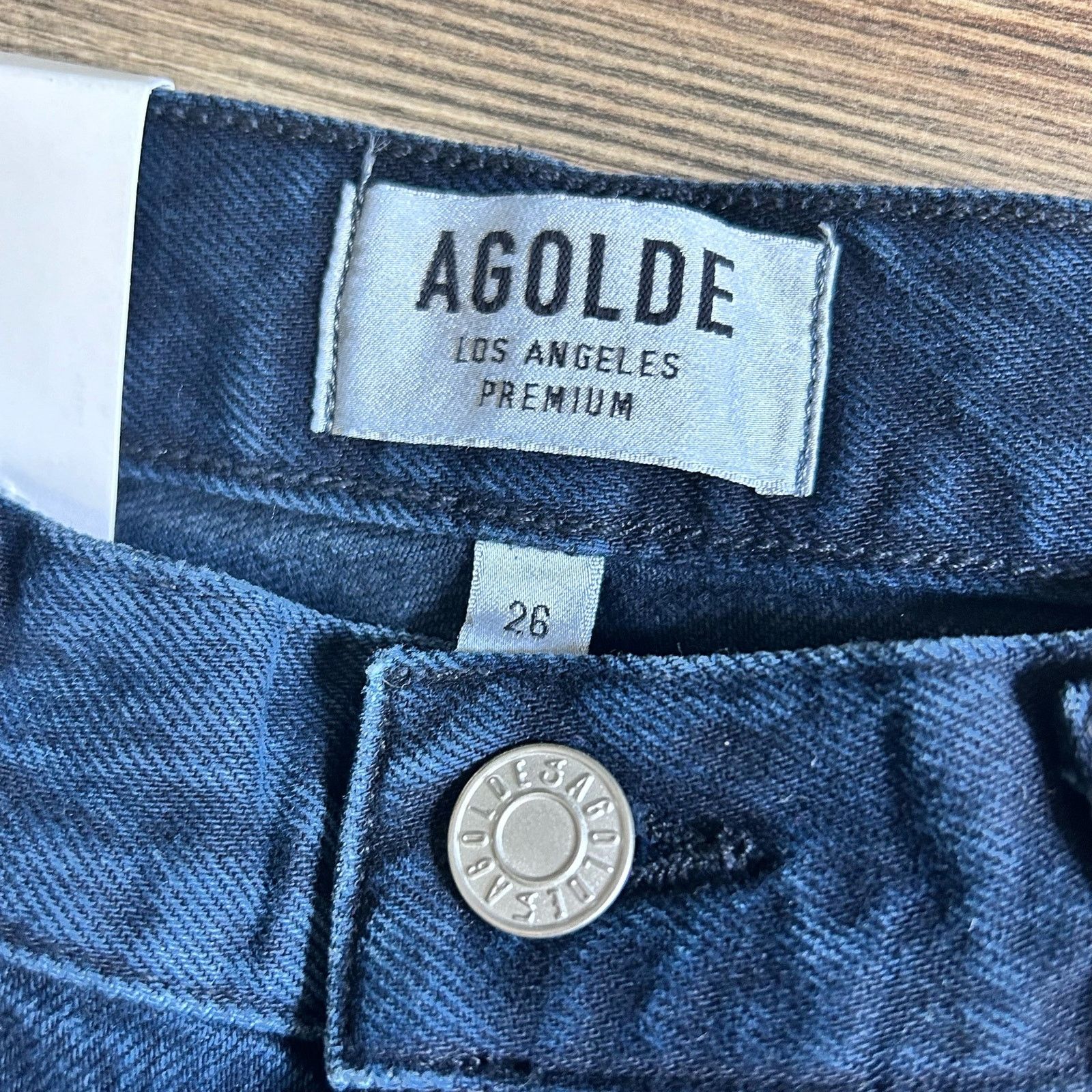 Agolde Agolde Jeans High Rise Straight Crop NWT Dark Distressed 26 Size 26" / US 2 / IT 38 - 12 Thumbnail
