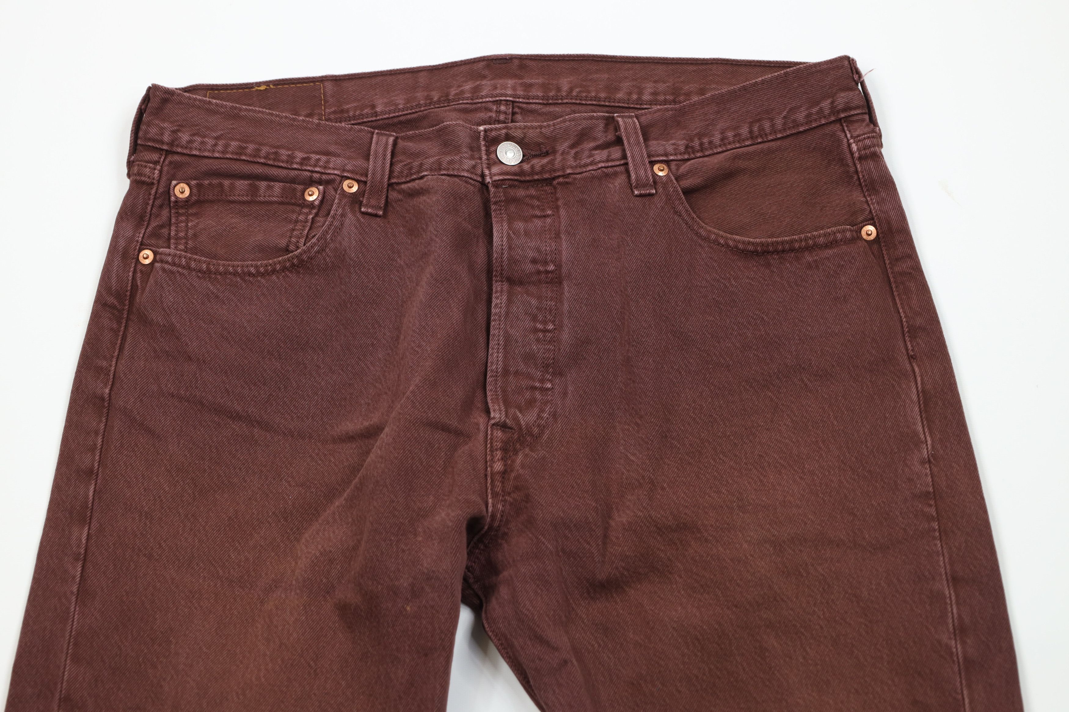 Levi's Vintage Y2K Levis 501xx Original Fit Button Fly Jeans Red Size US 36 / EU 52 - 2 Thumbnail