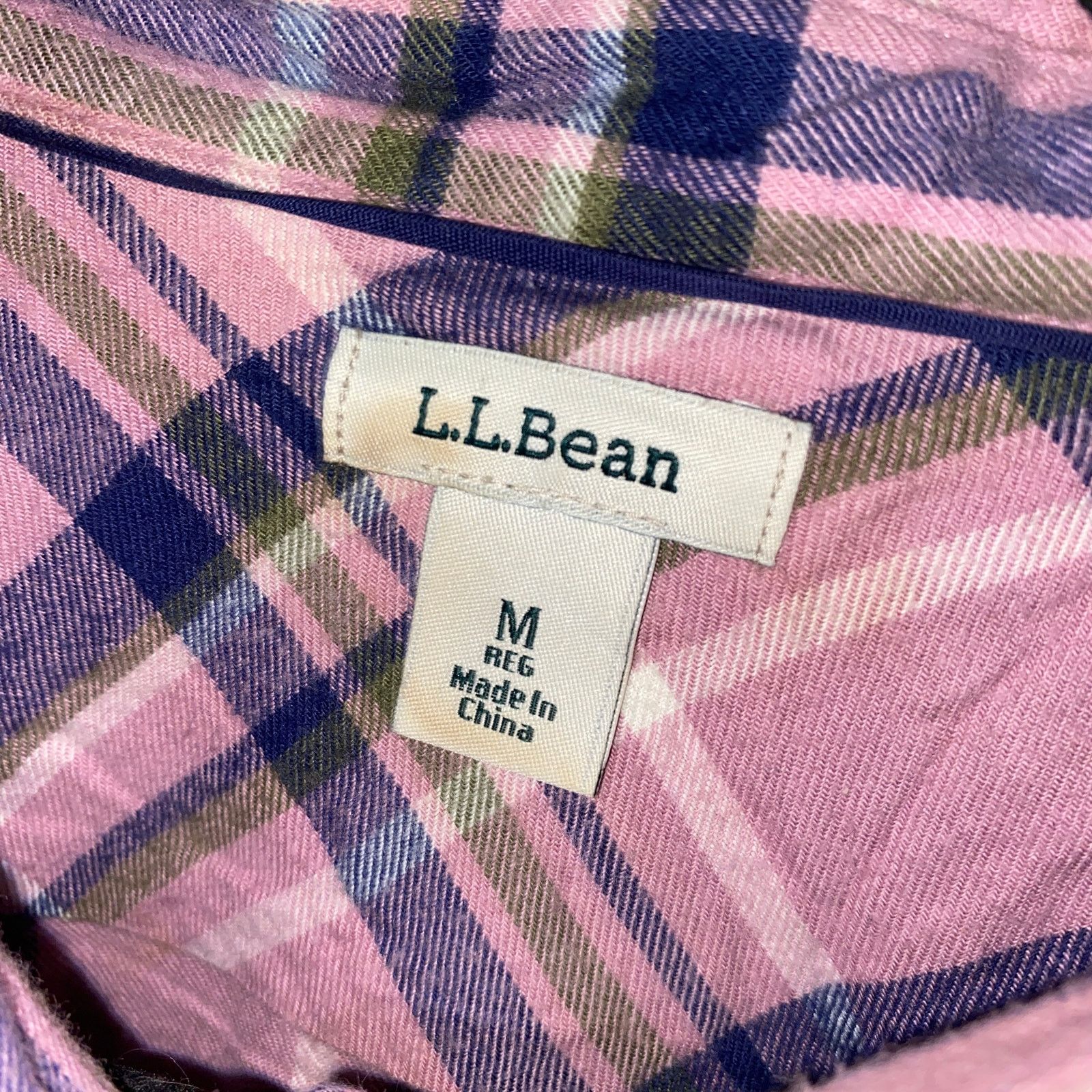 L.L. Bean L.L. Bean Pink Plaid Flannel Button Down Crop Top Medium Size M / US 6-8 / IT 42-44 - 5 Thumbnail
