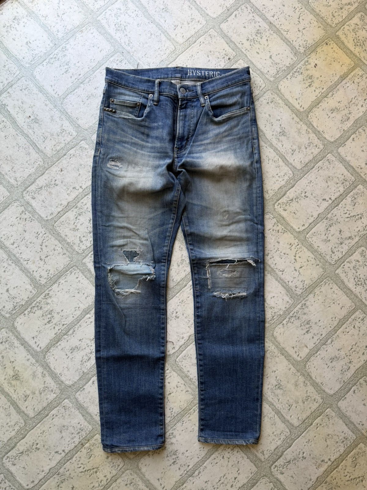Hysteric Glamour Vintage Hysteric Glamour Boro Repaired Denim Pants Size US 30 / EU 46 - 1 Thumbnail