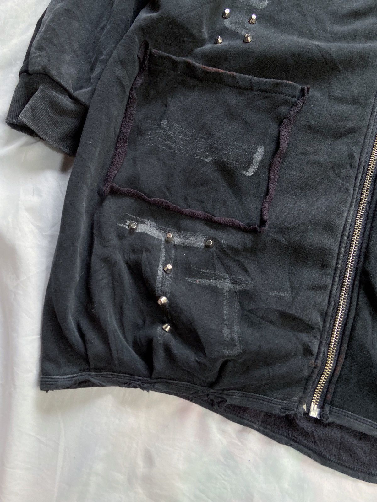 If Six Was Nine JAPANESE PUNK DISTRESSED UKNOWN BRAND PARKA STYLE ZIP HODDIE Size US XL / EU 56 / 4 - 6 Thumbnail
