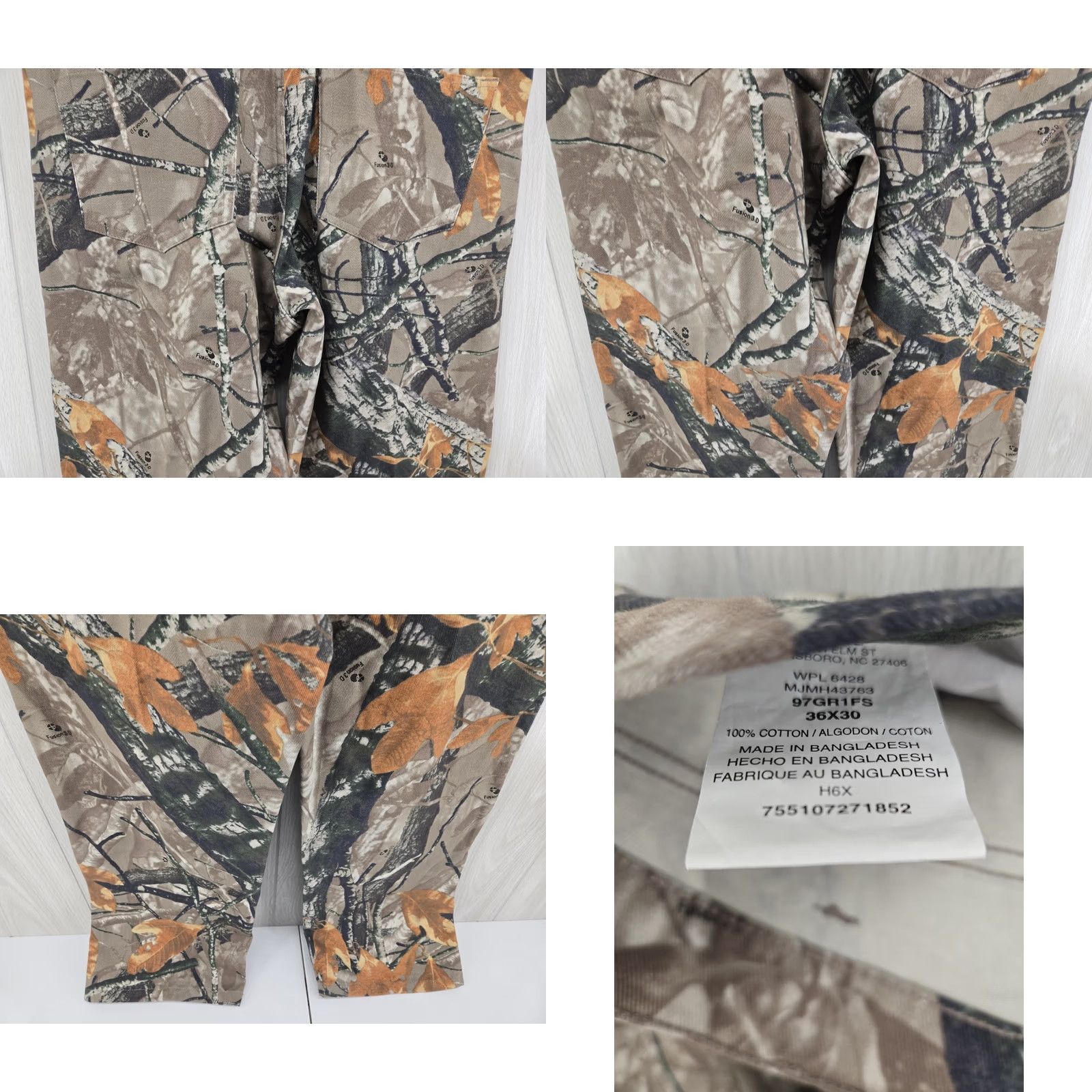 Wrangler VINTAGE Wrangler Fusion 3D Forest Camo Jeans Pants Mens 36x30 Double Knee Hunting Denim 5-Pocket Regular Straight Size US 36 / EU 52 - 9 Thumbnail