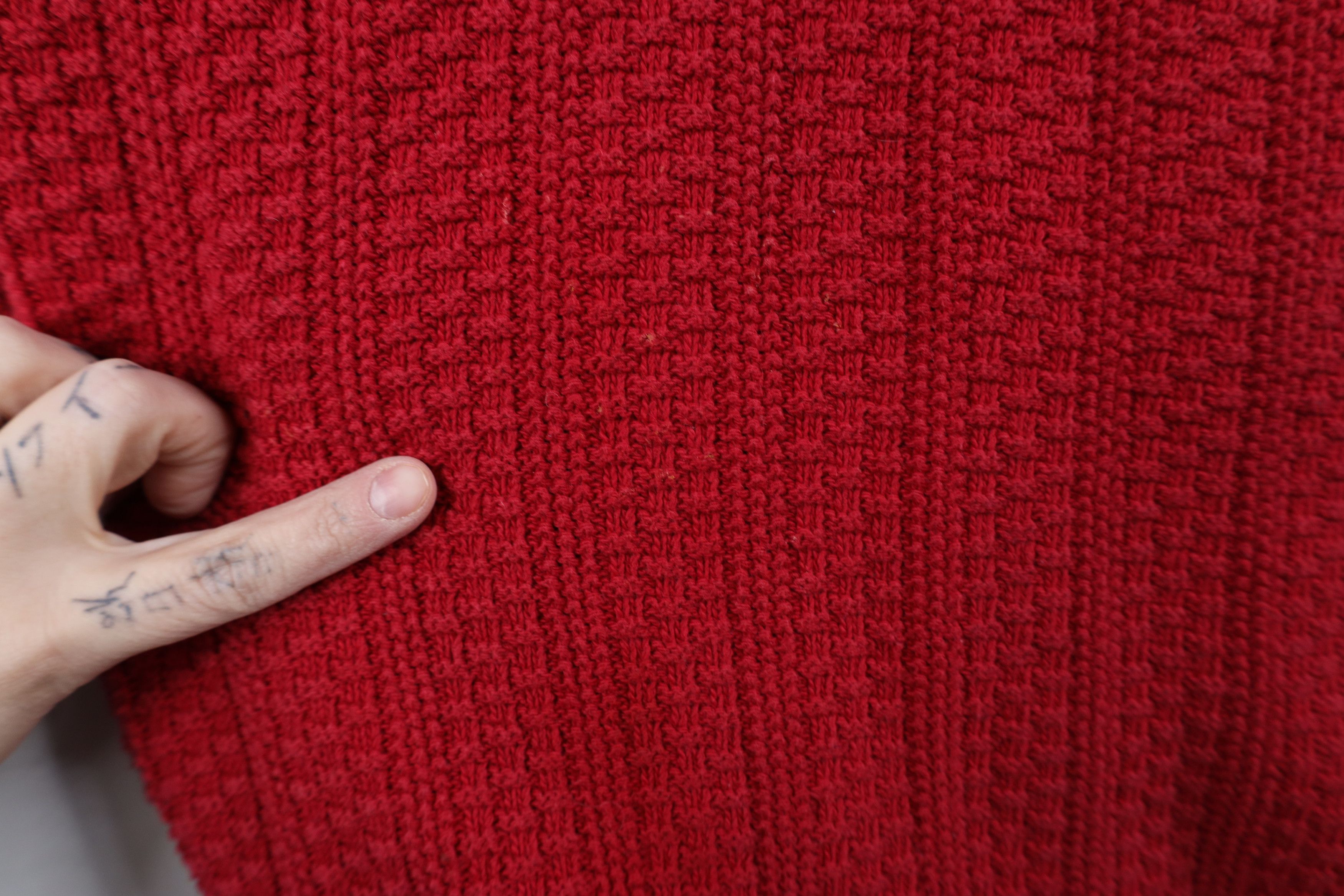 Vintage Vintage 90s Streetwear Cotton Knit Crewneck Sweater USA Size US XL / EU 56 / 4 - 4 Thumbnail