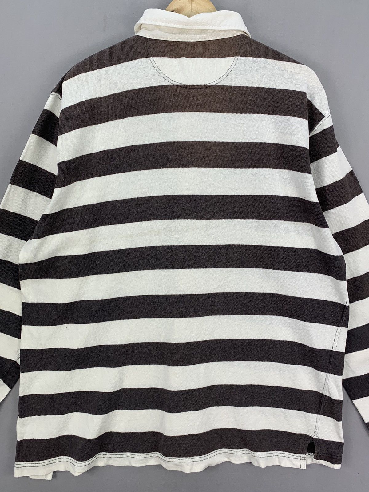 NFL Vintage 90s Stripe Long Sleeve Rugby Polo Shirt Size US XXL / EU 58 / 5 - 11 Thumbnail