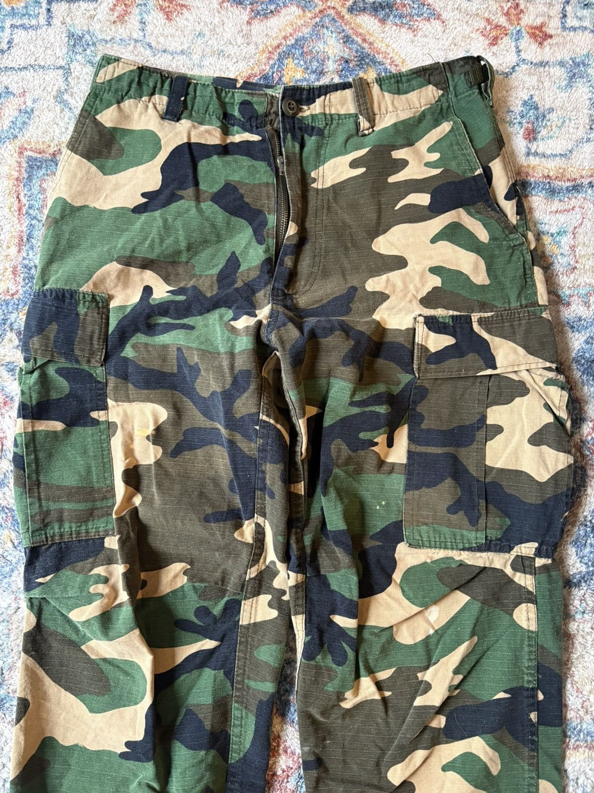 Vintage Vintage 80s Camouflage Cargo Pants Size 31 Size US 31 - 4 Thumbnail