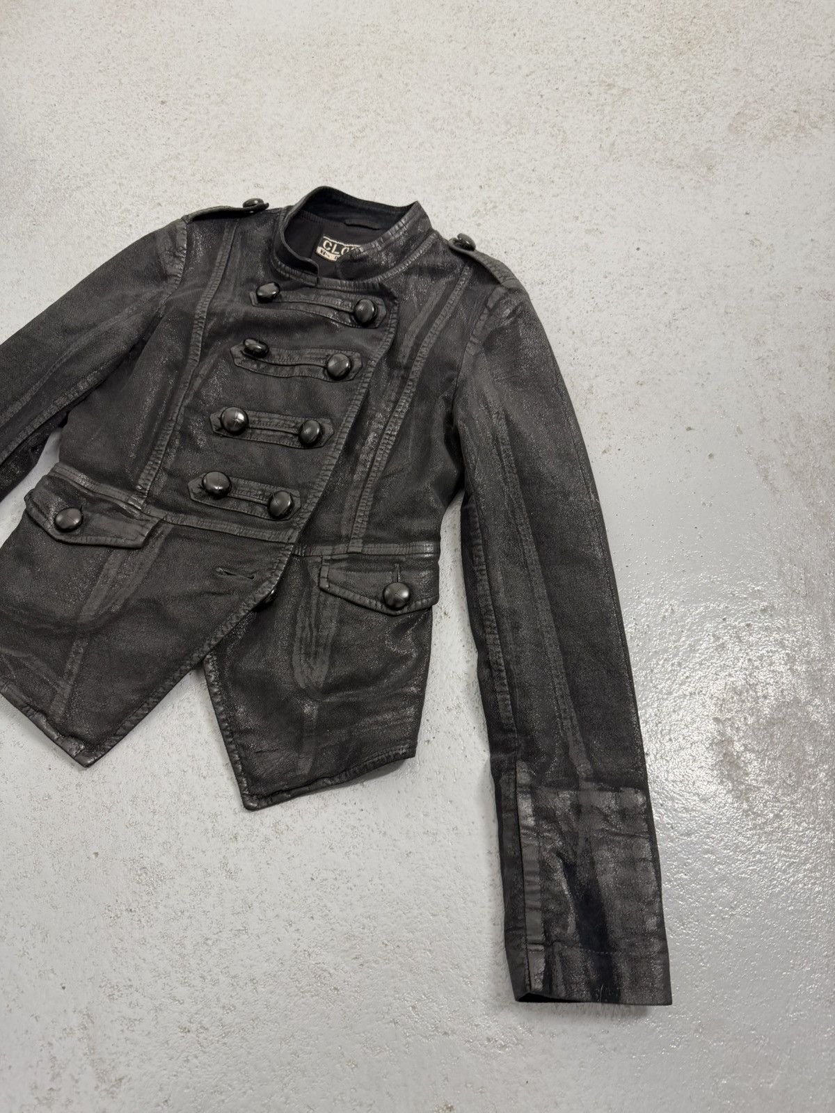 CLOSED Closed Napoleon Double Breasted Waxed Jacket Size XS / US 0-2 / IT 36-38 - 2 Thumbnail