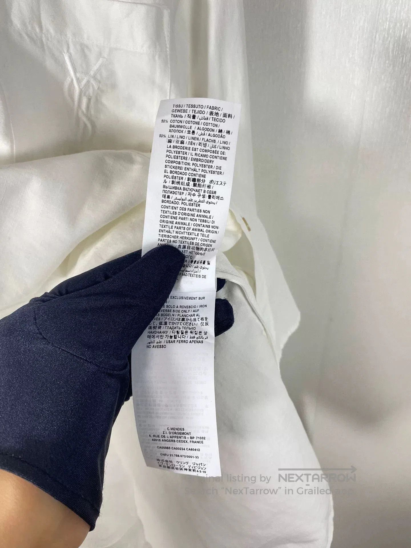 Saint Laurent Paris Saint Laurent White YSL Embroidered Shirt. Size XS / US 0-2 / IT 36-38 - 7 Thumbnail