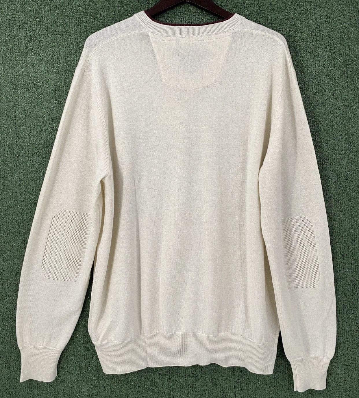 Robert Graham NEW Robert Graham Nolan Ivory Wool Cashmere Sweater 2XL Size US XXL / EU 58 / 5 - 5 Thumbnail