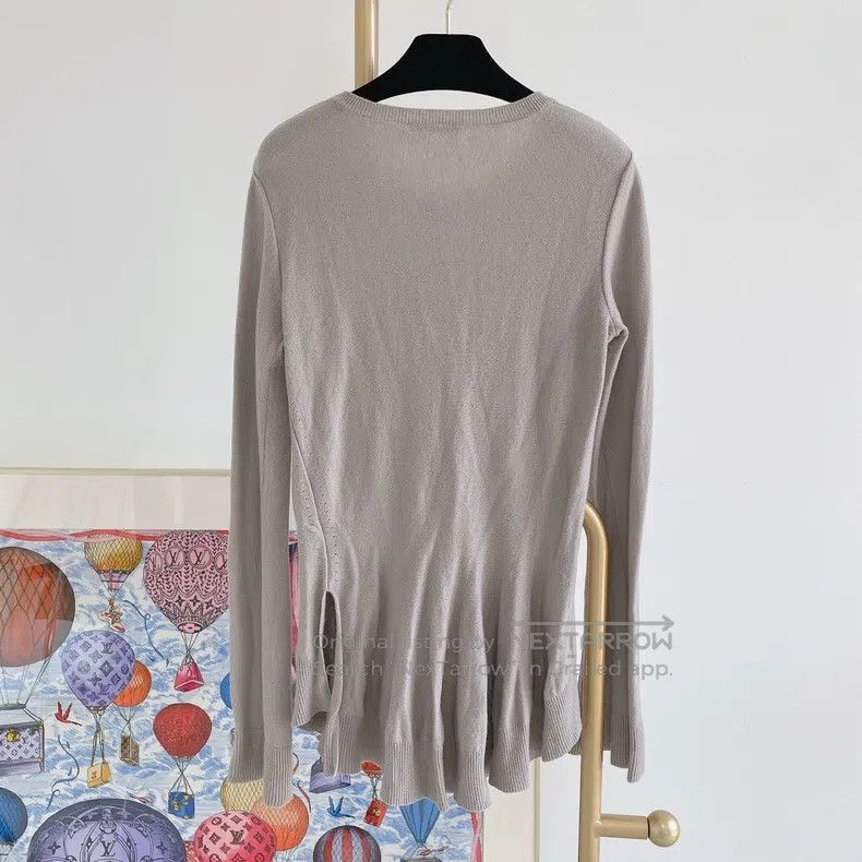 Alexander McQueen Alexander Mcqueen Grey knitted dress Size L / US 10 / IT 46 - 2 Thumbnail