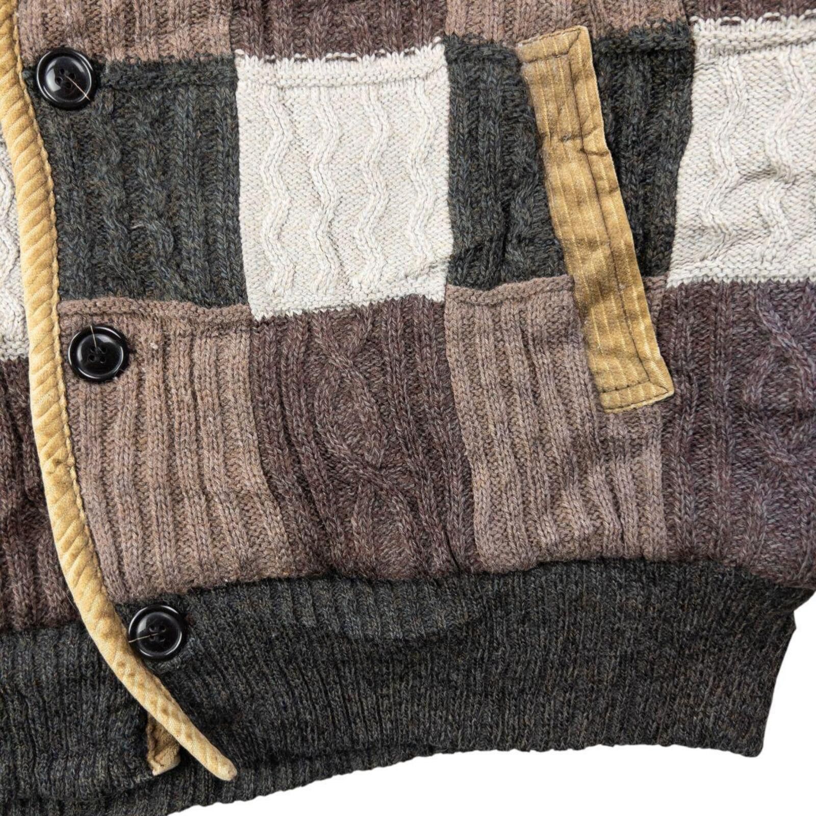 Other Vintage 2000s I.S. Sunao Kuwahara Patchwork Knit Jacket L Size US L / EU 52-54 / 3 - 5 Thumbnail