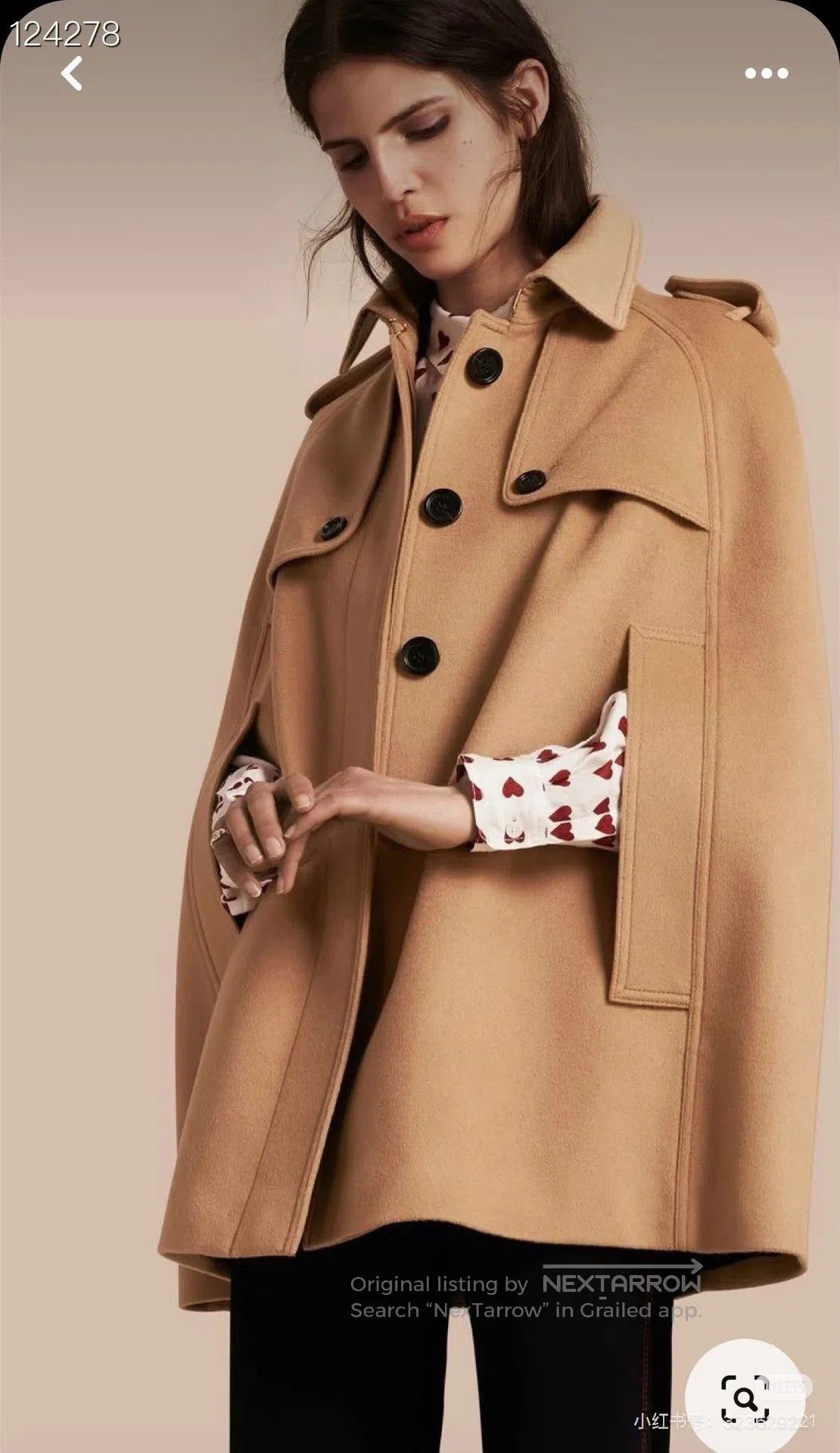 Burberry Burberry Cashmere Cape Coat. Size L / US 10 / IT 46 - 5 Thumbnail