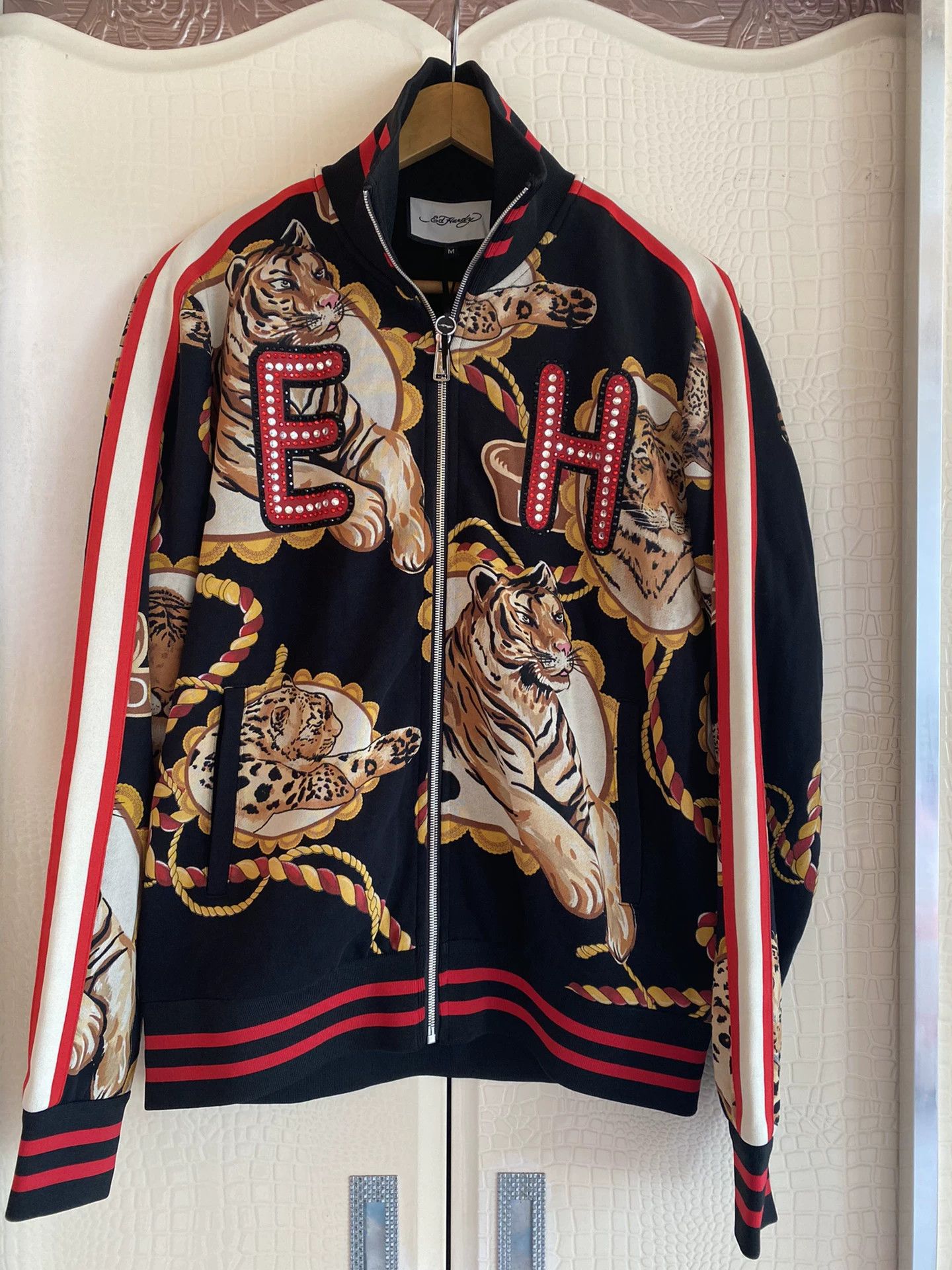 Ed Hardy Ed Hardy Men's Zip Diamond Sweatshirt Size US M / EU 48-50 / 2 - 1 Thumbnail