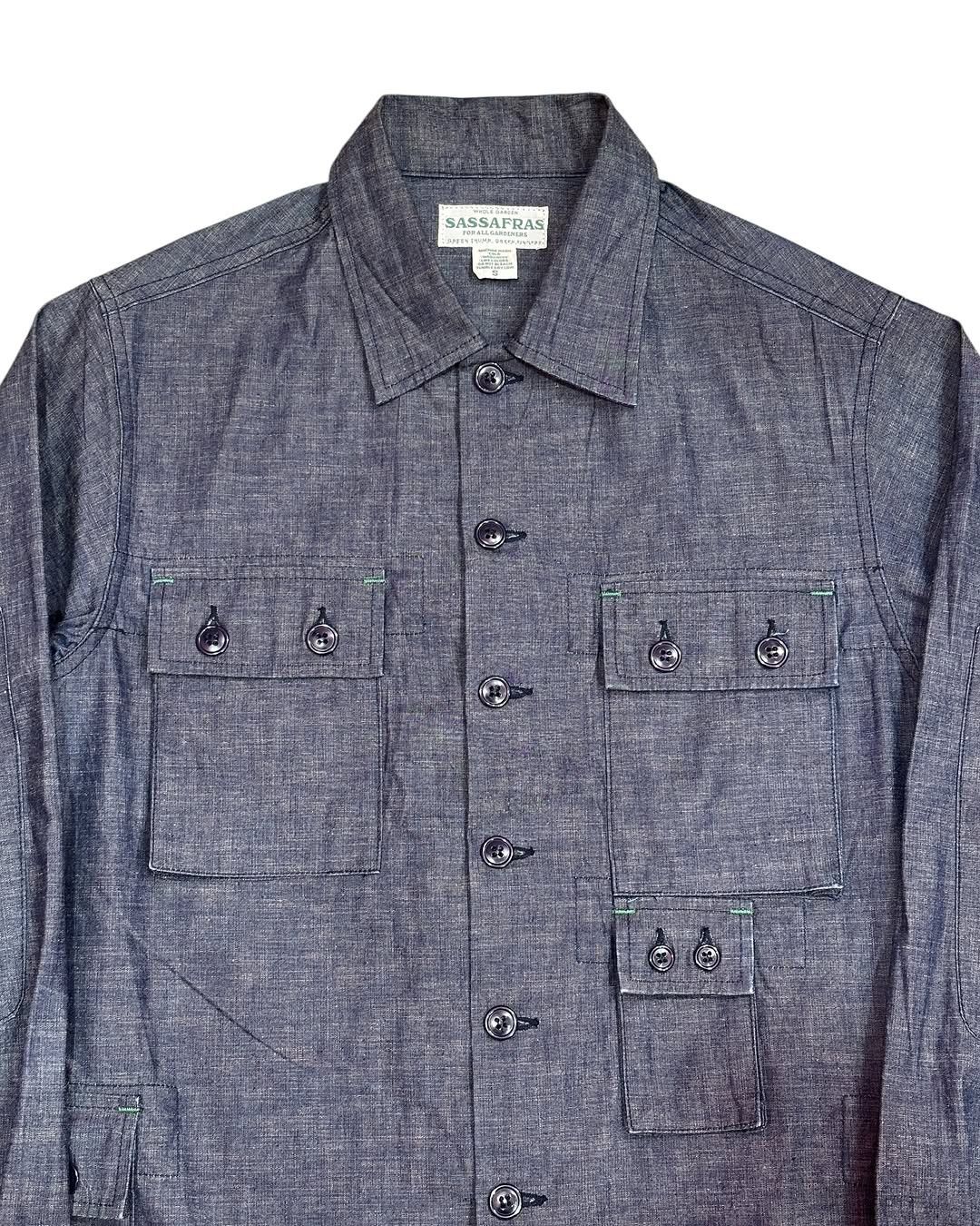 Japanese Brand Sassafras Denim Utility Multipocket Jacket Size US M / EU 48-50 / 2 - 2 Thumbnail