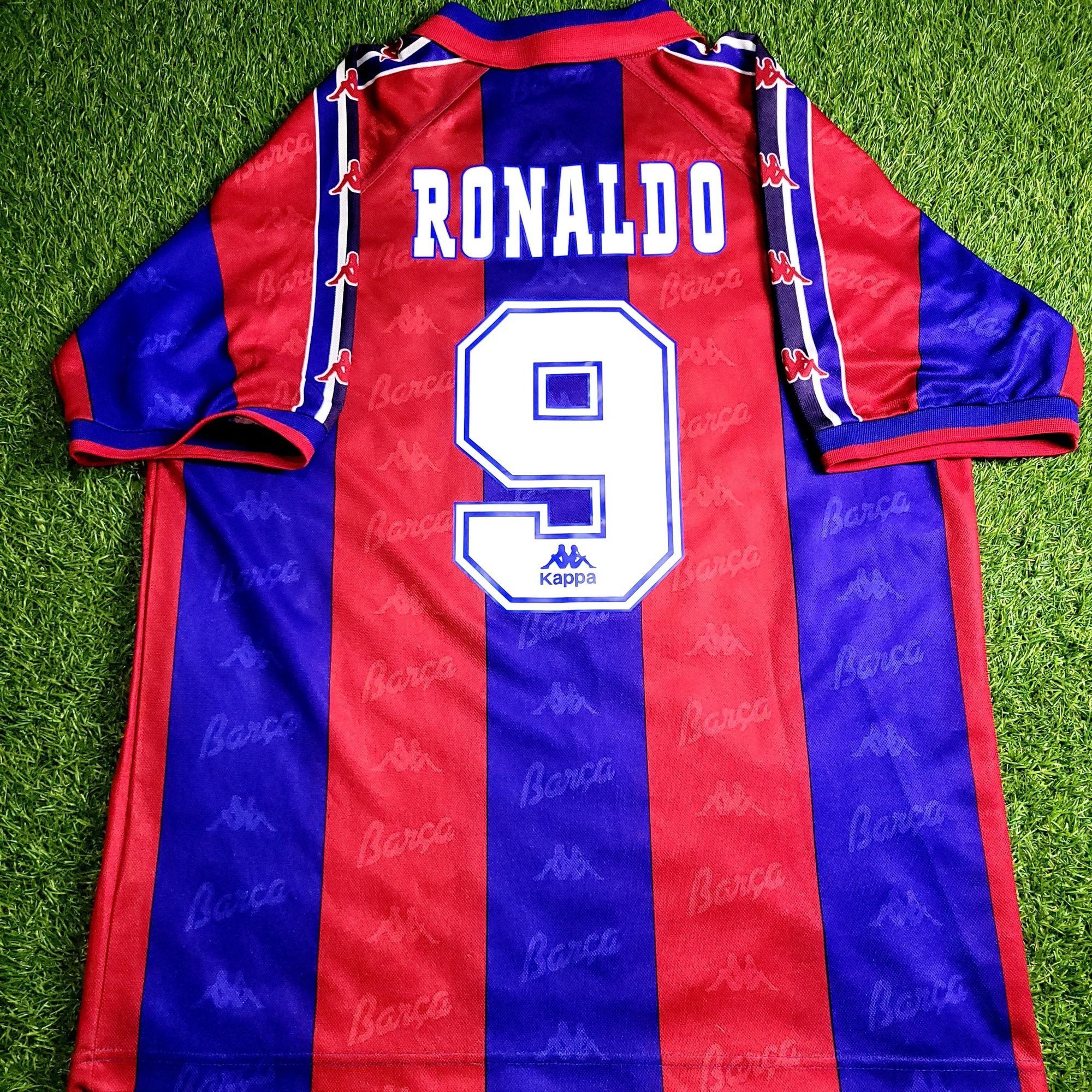 Kappa Ronaldo Kappa Barcelona 1996 1997 Home Soccer Jersey L Size US L / EU 52-54 / 3 - 1 Thumbnail