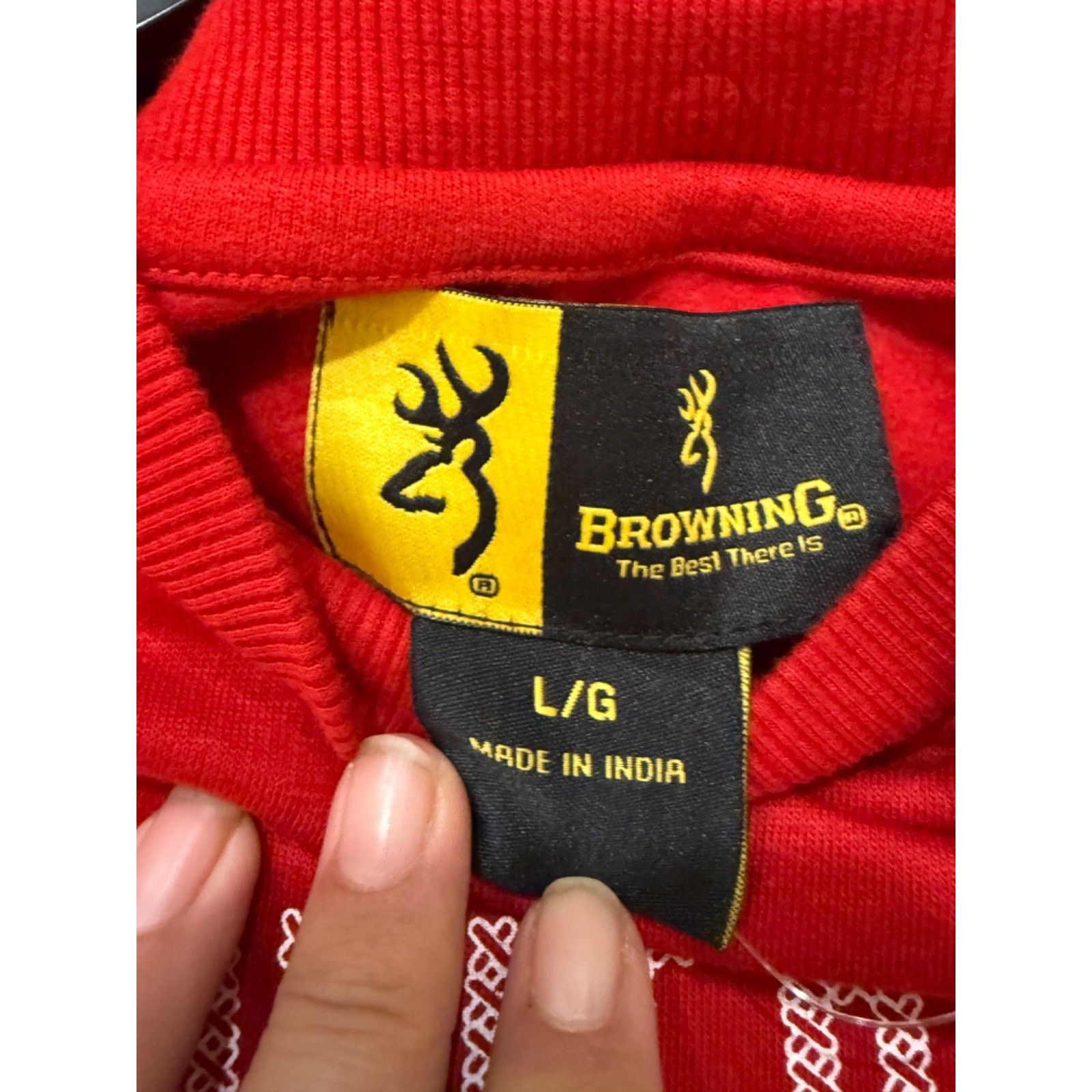 & Other Stories Browning Christmas Sweatshirt L/XL Red Firearms Reindeer Size US L / EU 52-54 / 3 - 4 Thumbnail
