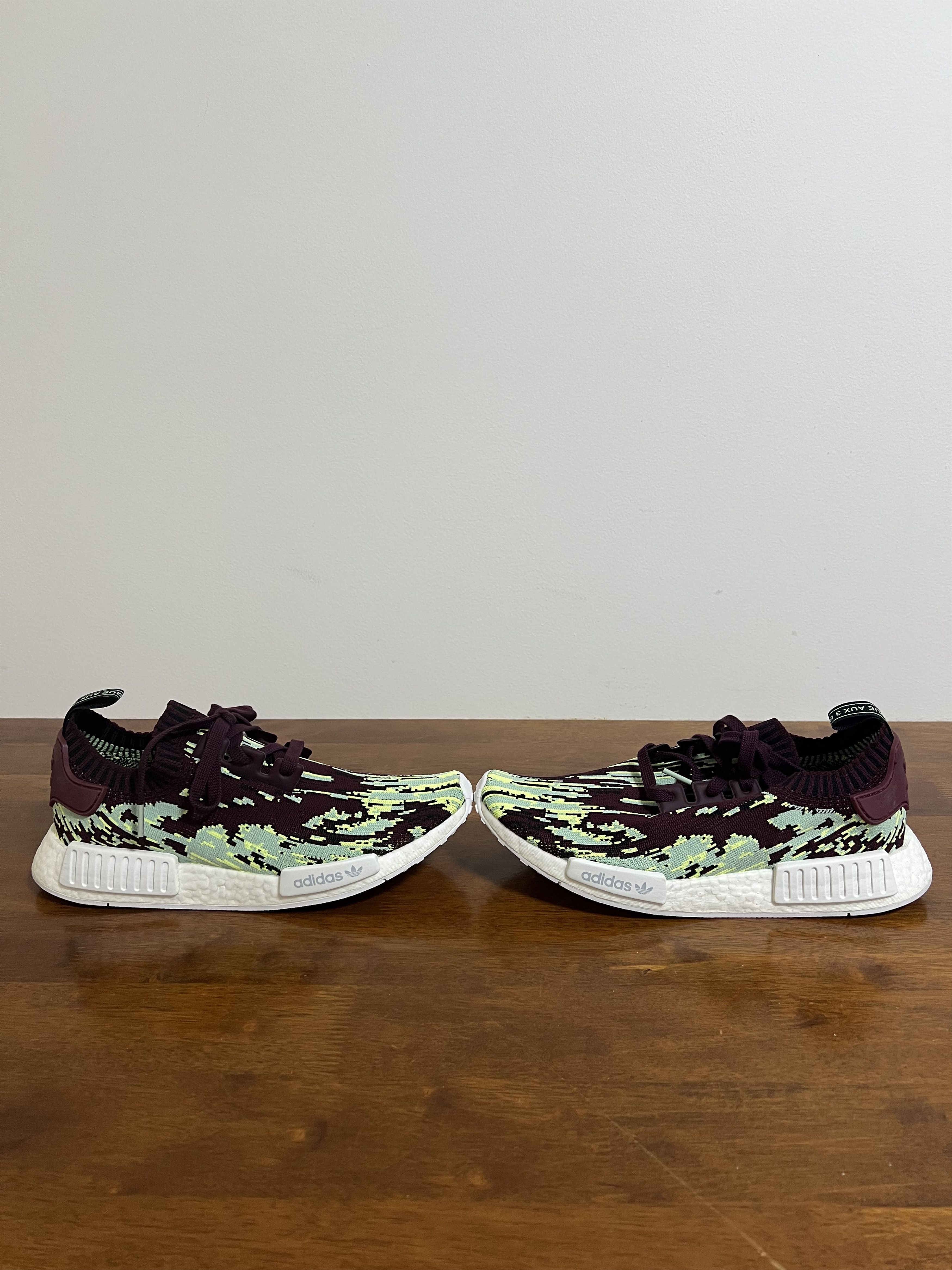 Adidas × Sneakersnstuff 💚 2018 Sneakersnstuff x Adidas NMD R1 Datamosh 2.0 Maroon Size US 10 / EU 43 - 5 Thumbnail
