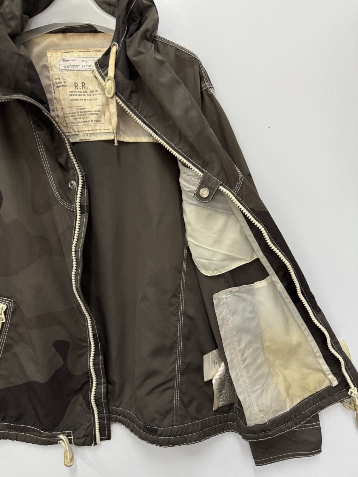 Diesel 🔥 Vintage Diesel Camo Multi zipper Hoodie Windbreaker Size US XS / EU 42 / 0 - 7 Thumbnail