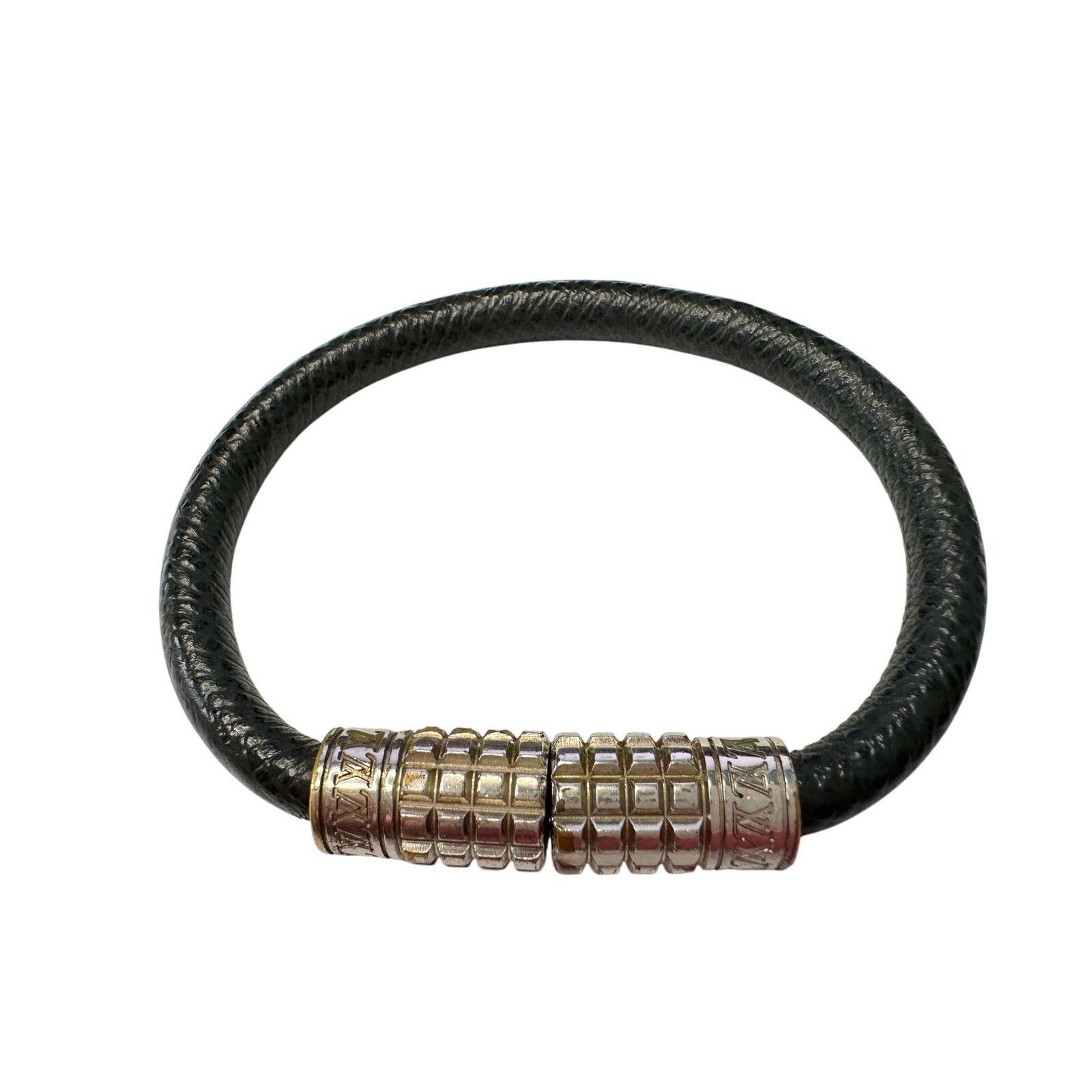 Louis Vuitton Louis Vuitton Black Taiga Leather Digit Bracelet w Box & Bag Size ONE SIZE - 8 Thumbnail