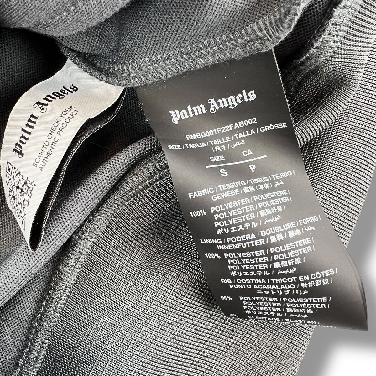 Palm Angels Palm Angels Grey & Ivory Track jacket Size US S / EU 44-46 / 1 - 4 Thumbnail
