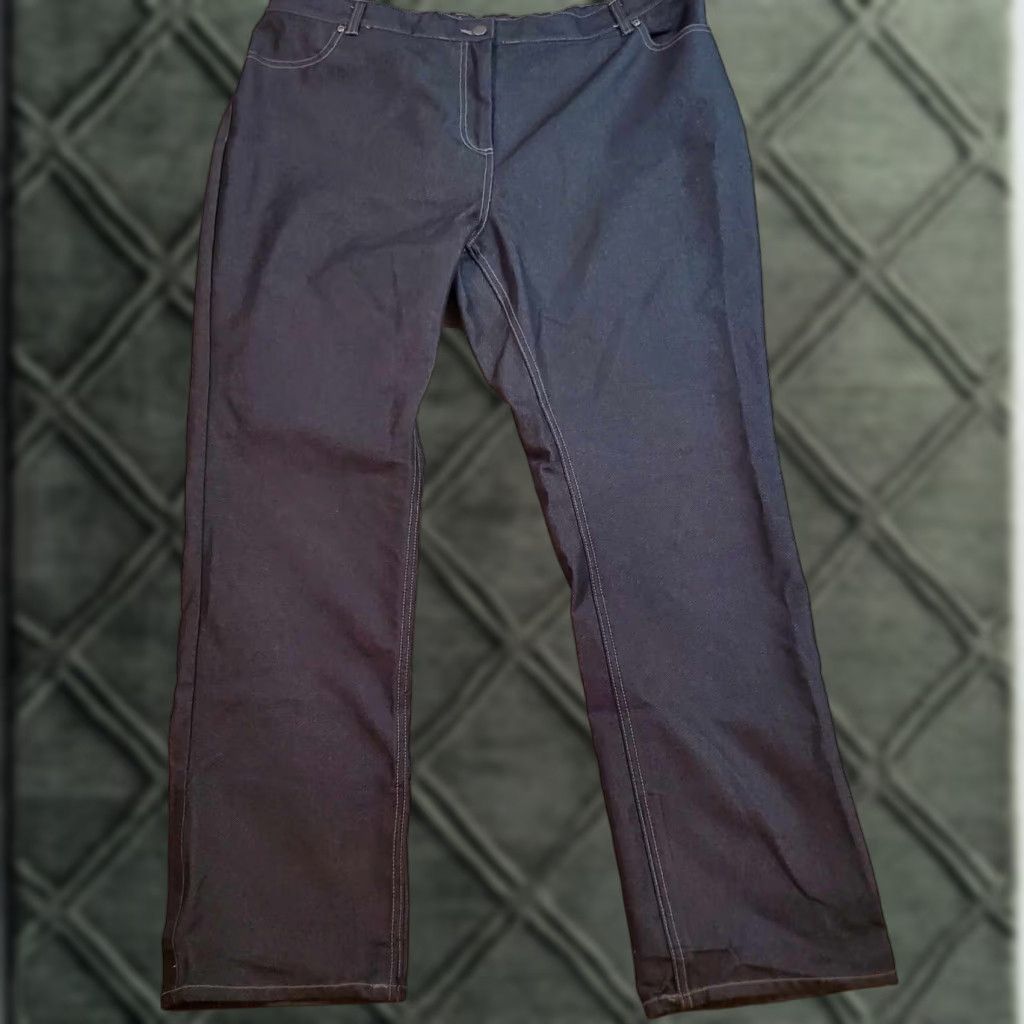 Denime McDONALDS FAST FOOD EMPLOYEE Denim Pants Jeans Size 22-R Dark Wash Charcoal Belt Loops Regular Unisex Adults Jeans Style Straight Vintage No Size 40" / US 18 - 1 Thumbnail
