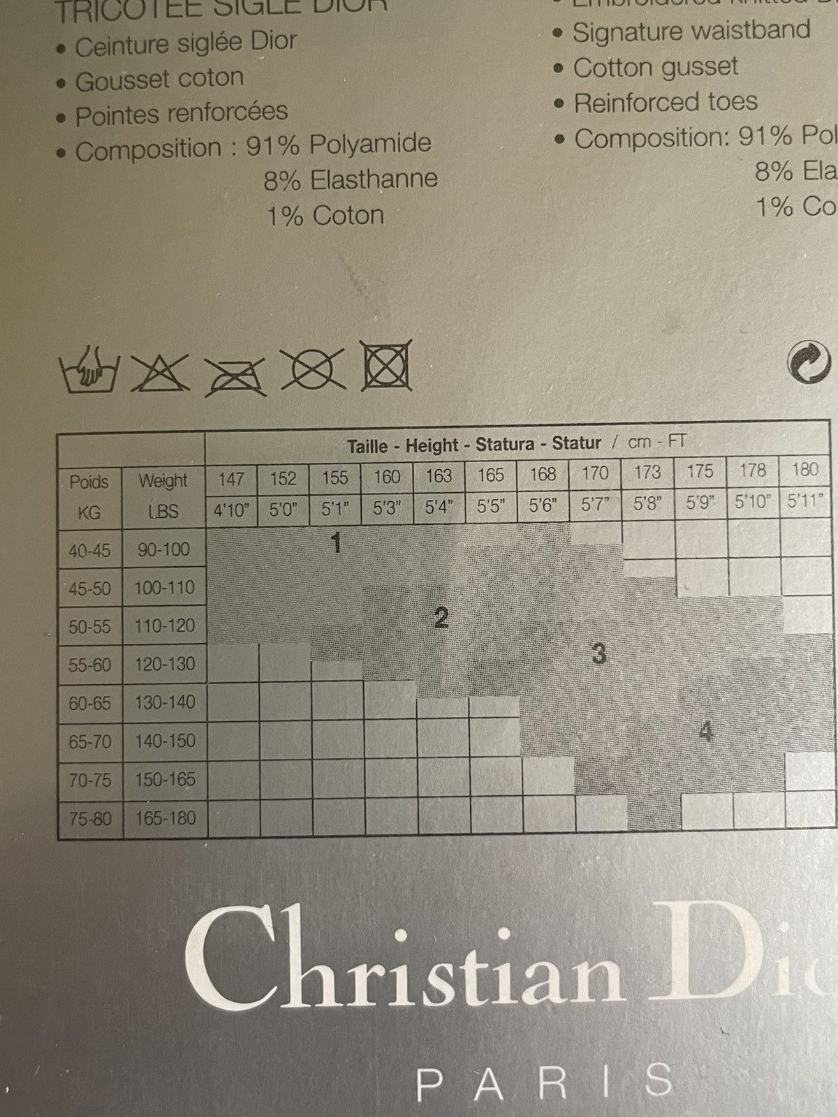 Dior CHRISTIAN DIOR MONOGRAM OBLIQUE TIGHTS Size ONE SIZE - 6 Thumbnail