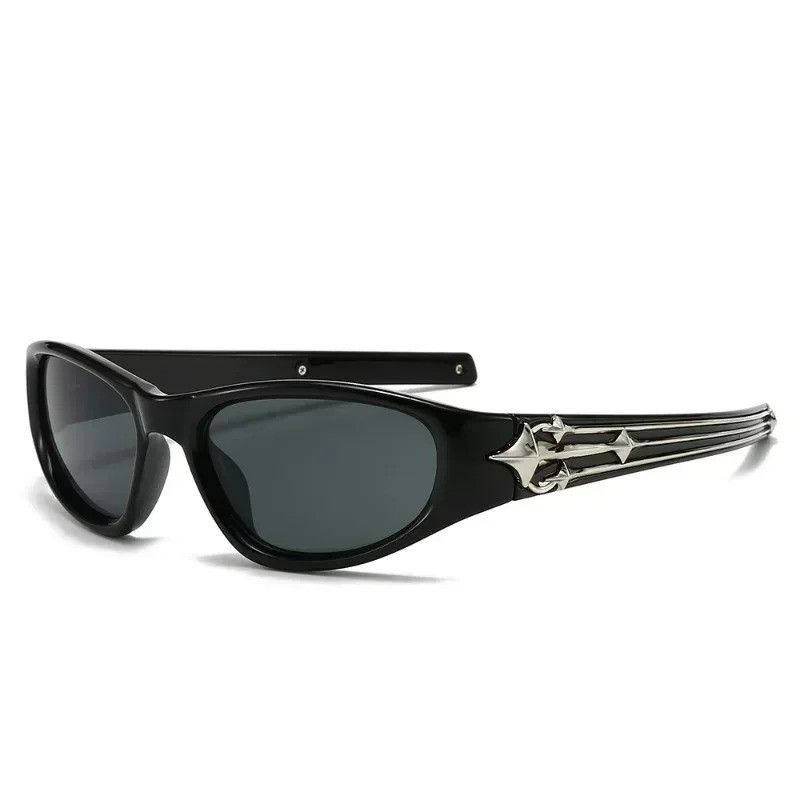 Vintage Retro Cat Eye Rivet Sunglasses Unisex Size ONE SIZE - 2 Thumbnail