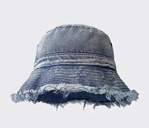 Other washed denim frayed bucket hat Size ONE SIZE - 6 Thumbnail