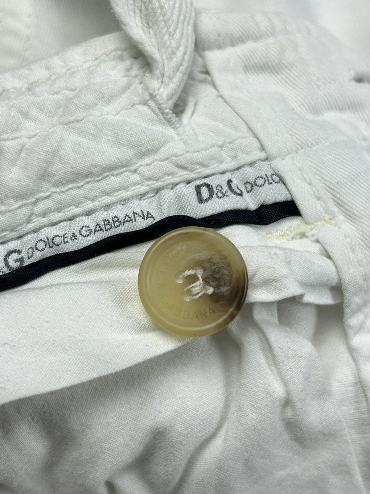 Dolce & Gabbana Dolce & Gabbana Archive White Cargo Pants Metal Logo Vintage Size US 32 / EU 48 - 20 Thumbnail
