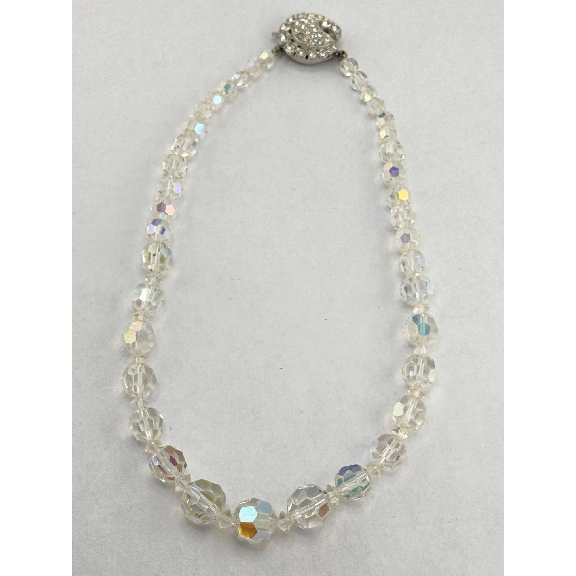 Vintage Vintage estate AB Crystal beaded rhinestone necklace Size ONE SIZE - 4 Thumbnail