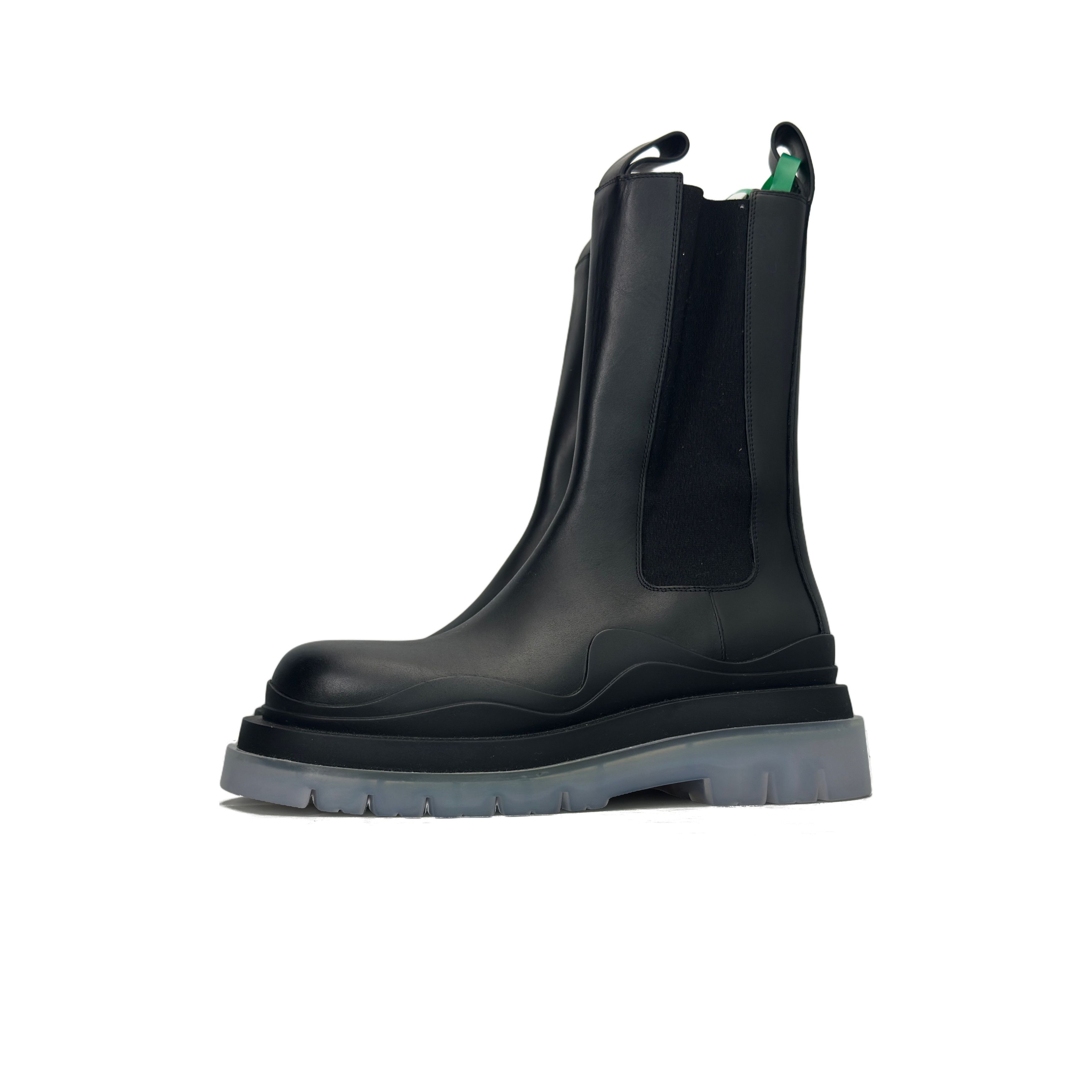 Bottega Veneta Bottega Veneta Black Leather Tire Chelsea Boots Size 39 Size US 9 / IT 39 - 1 Thumbnail