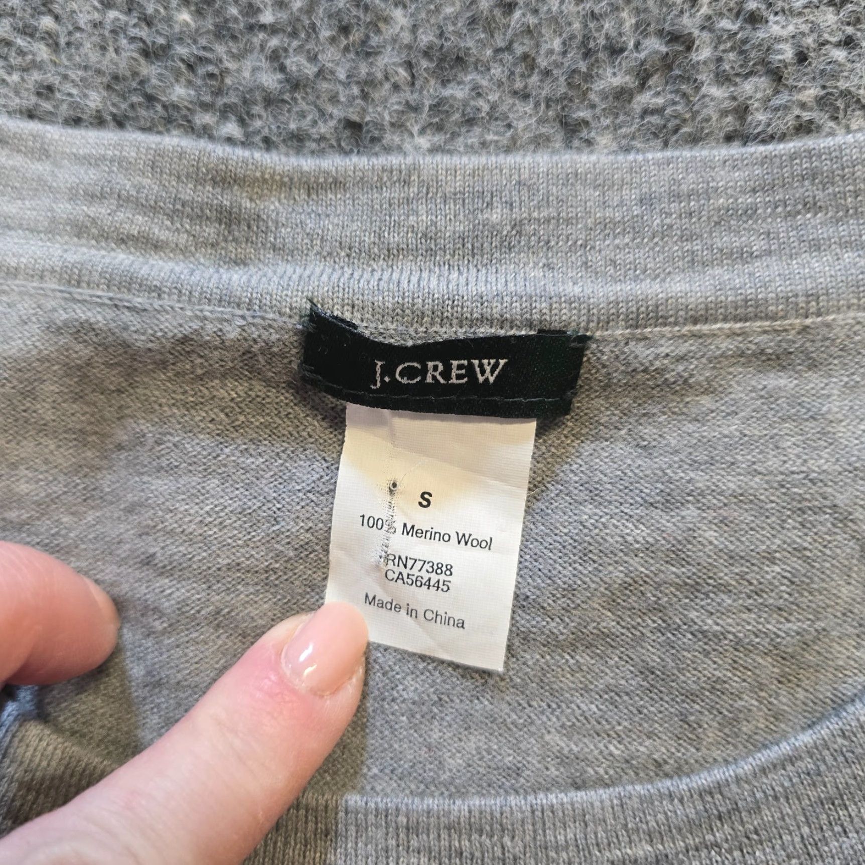 J.Crew J.CREW Sweater Womens Small Orange Gray Rugby Striped Merino Wool Classic Casual Pullover Knit Crew Neck Long Sleeve Wool Winter Fall Size S / US 4 / IT 40 - 4 Thumbnail