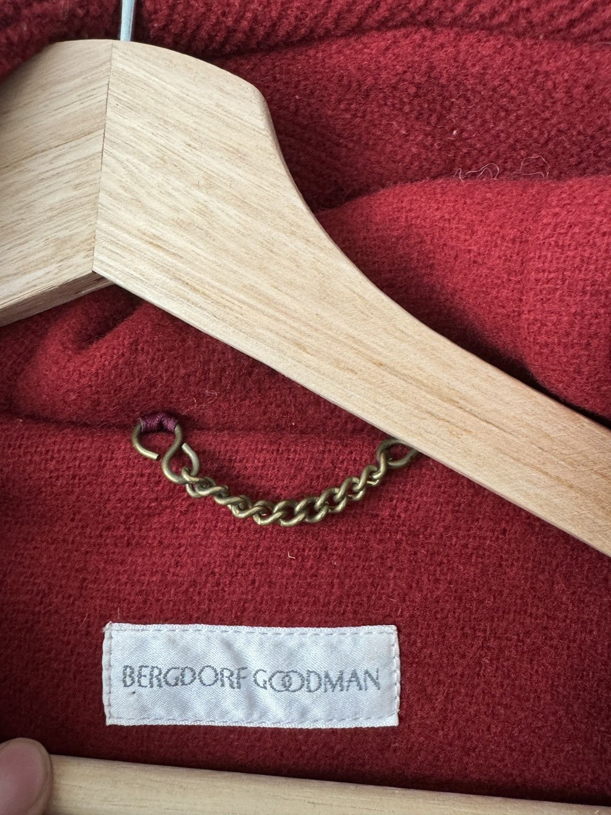 Bergdorf Goodman Bergdorf Goodman Red Peacoat Size US L / EU 52-54 / 3 - 5 Thumbnail